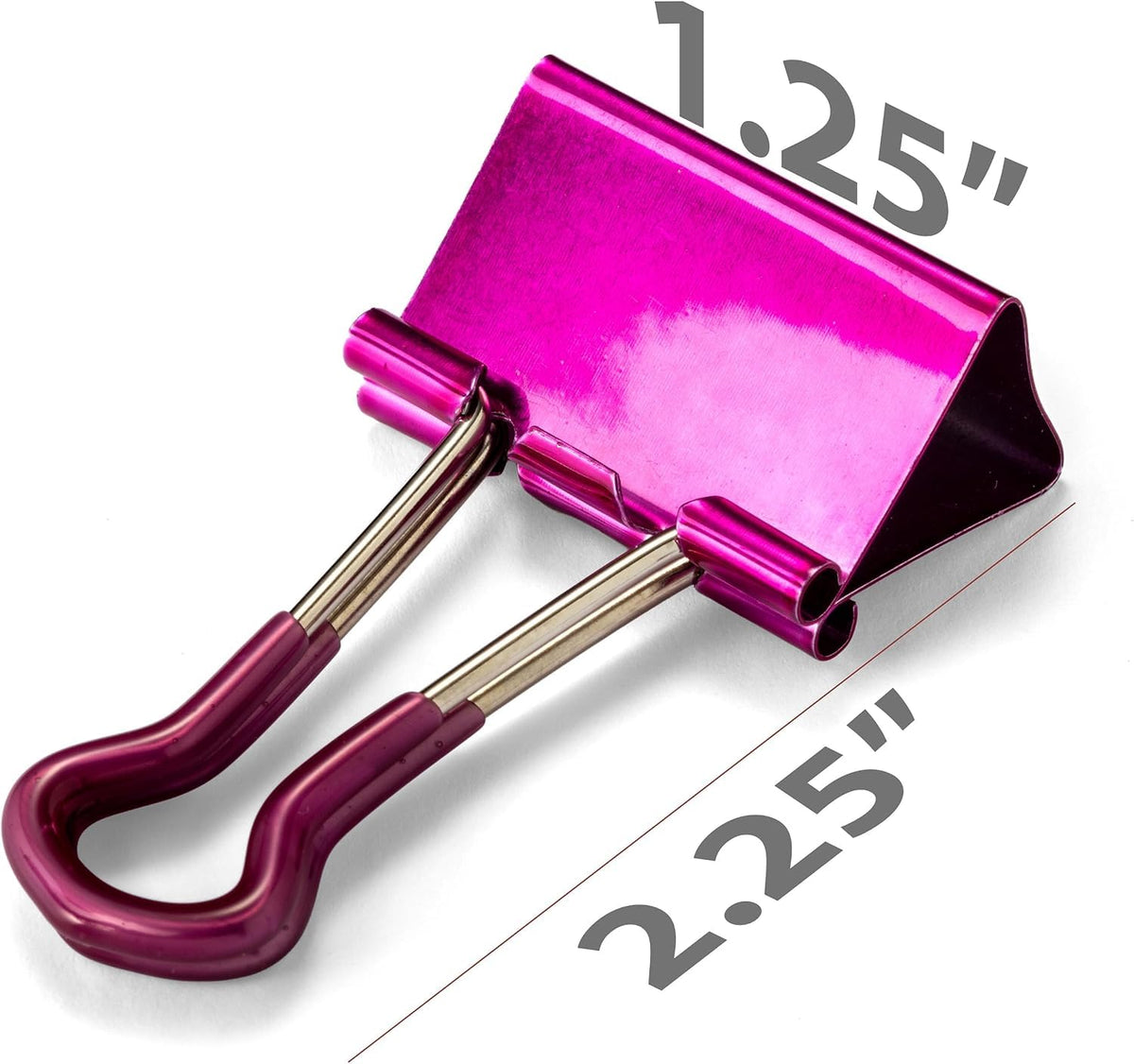 Officemate Easy Grip Medium Binder Clips, Assorted Metallic Colors, 12 Pack (31054)