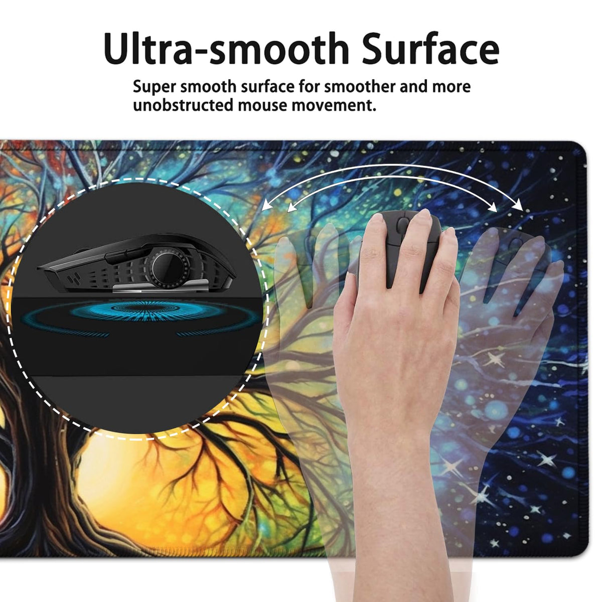 Large Mouse Pad, 31.5 x 11.8in Extended Gaming Mouse Pad with Stitched Edges, XXL Mousepad