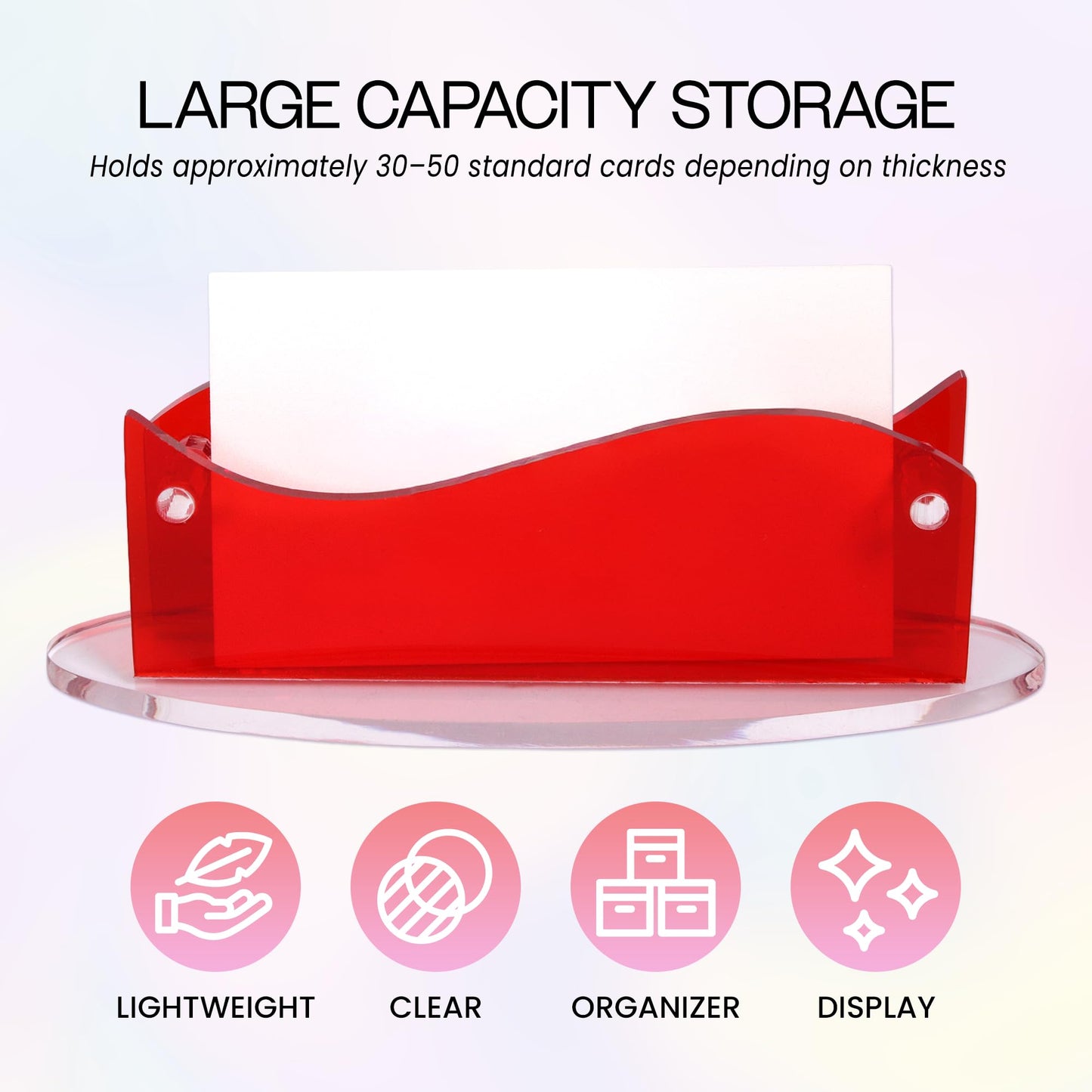 Beauticom Modern Style Business Card Holder Organizer Stand Display for Offices, Receptionist