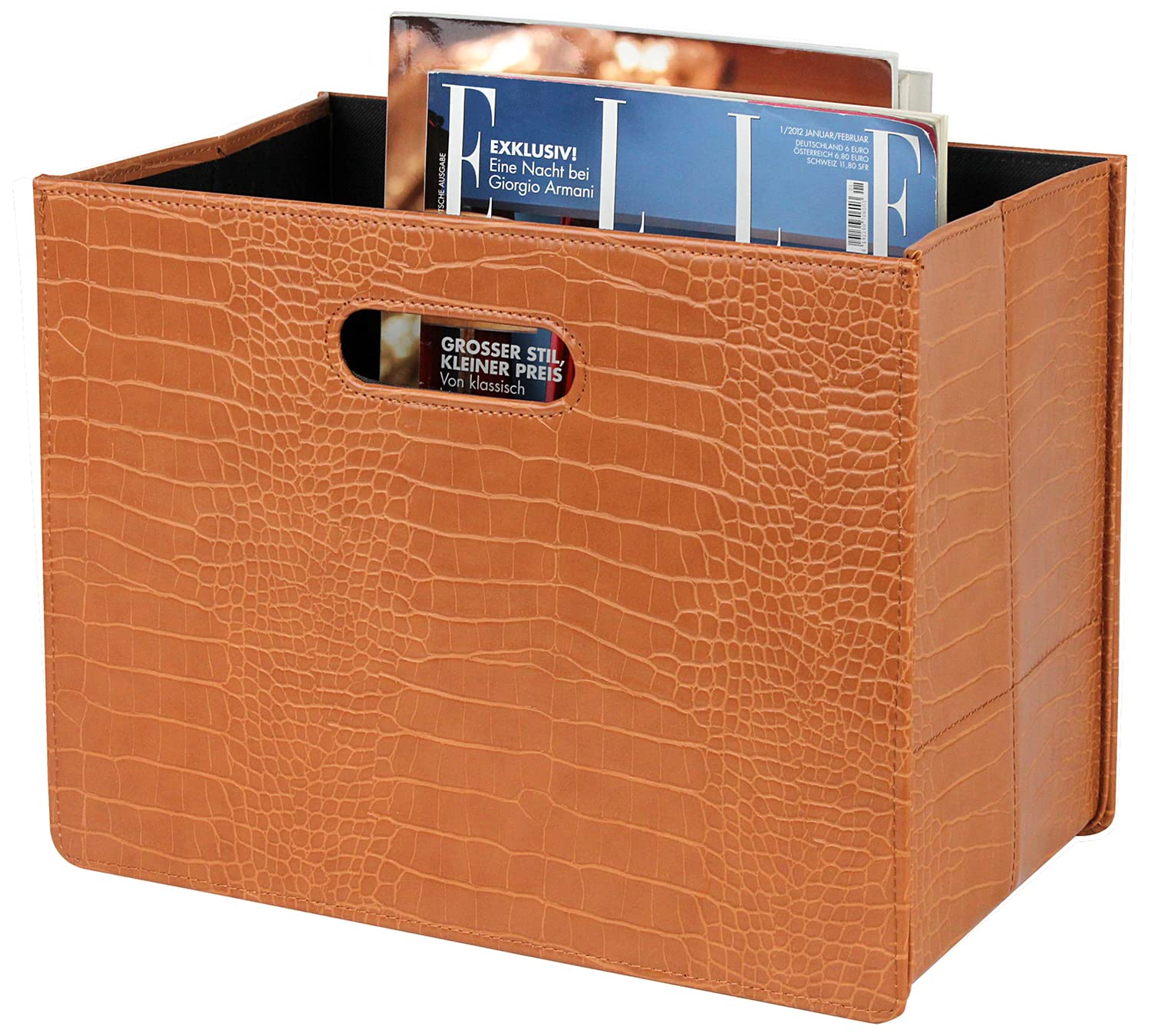 HofferRuffer Magazine Basket Holder, Foldable Magazine Rack, Document File Holder Organizer, File