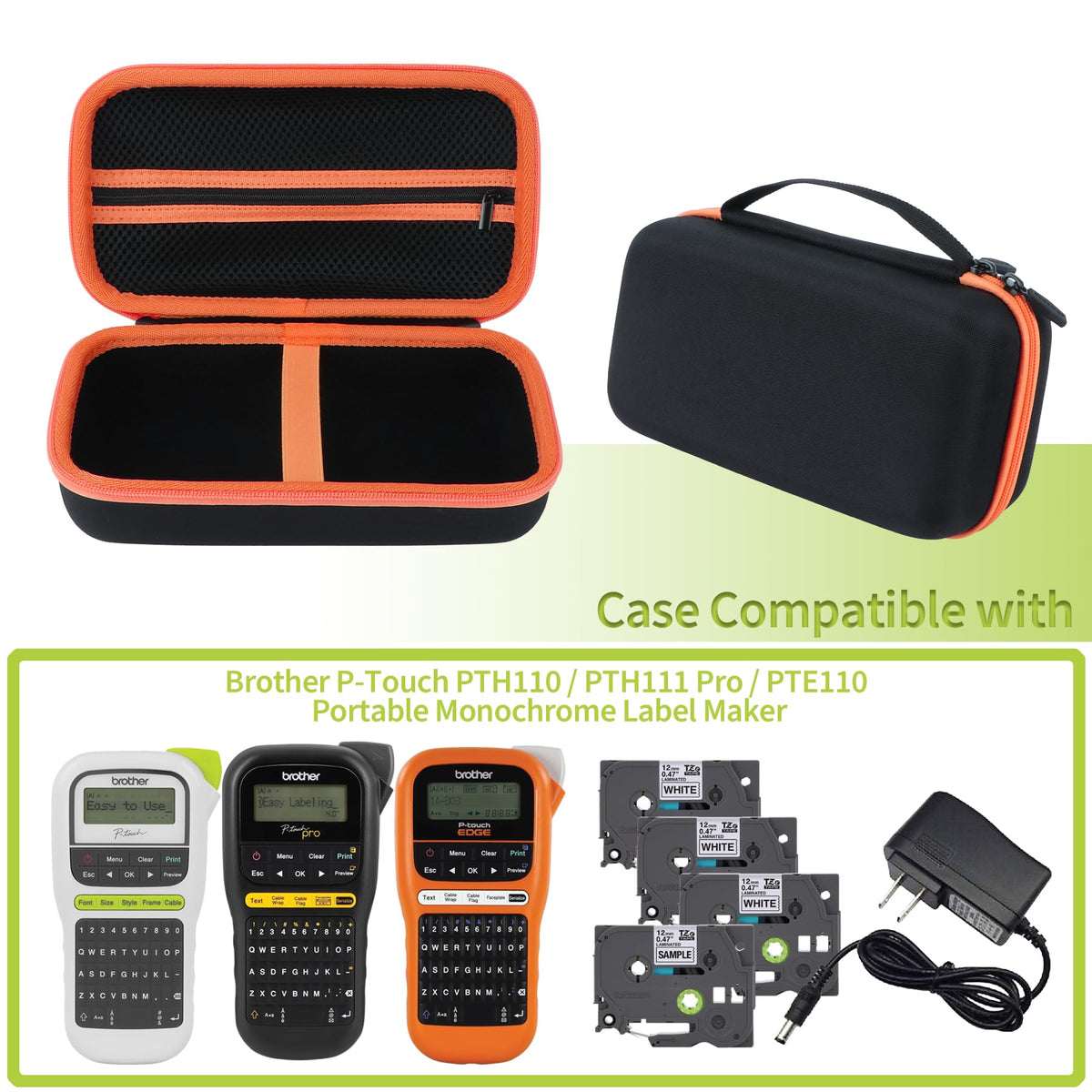 Peyyargo Case Compatible with Brother P-Touch PTH110 / PTH111 Pro / PTE110 Portable Monochrome