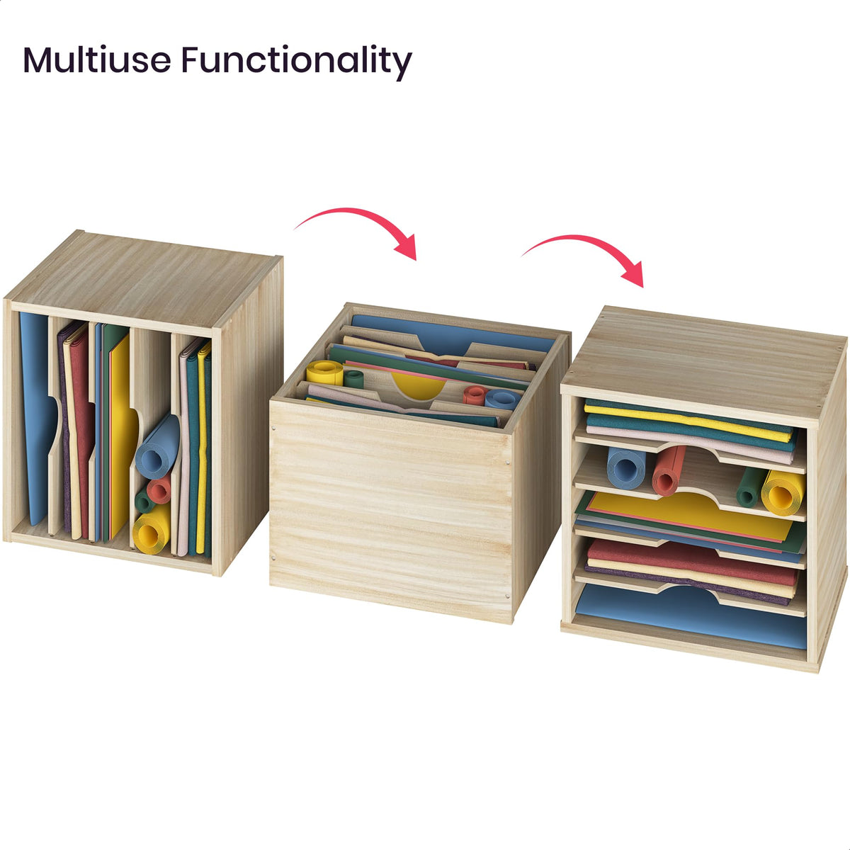 Ballucci 5-Tier File Organizer for Desk, Mail Sorter, Office Desk Organization, Paper Storage