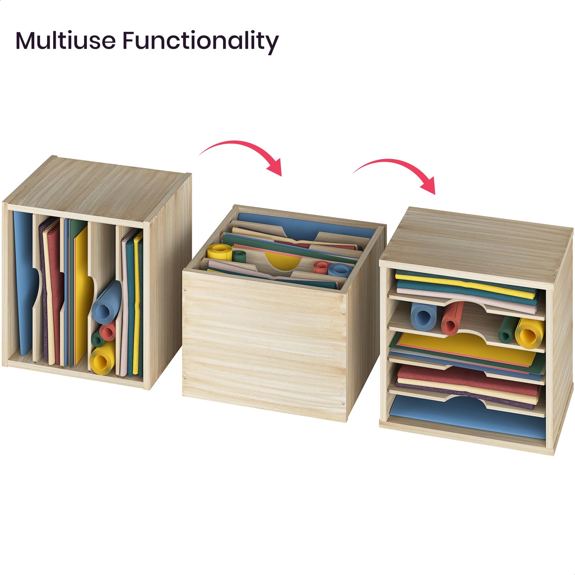 Ballucci 5-Tier File Organizer for Desk, Mail Sorter, Office Desk Organization, Paper Storage