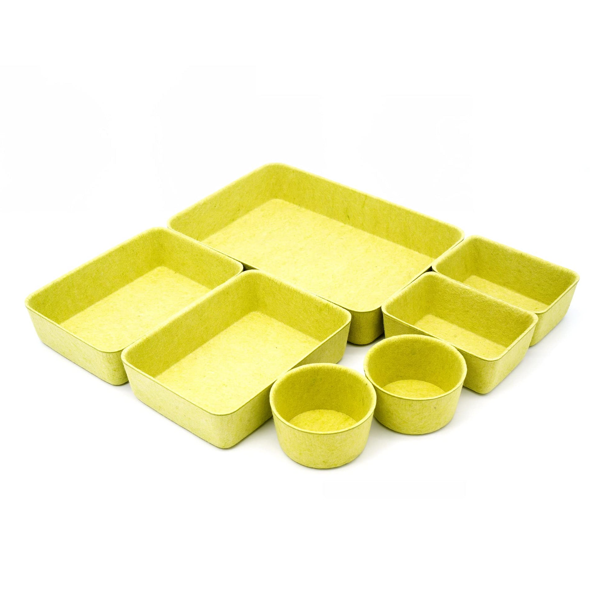 Welaxy Drawer organizers tray Felt storage bins office Desk dividers Morandi Colors Shallow Box
