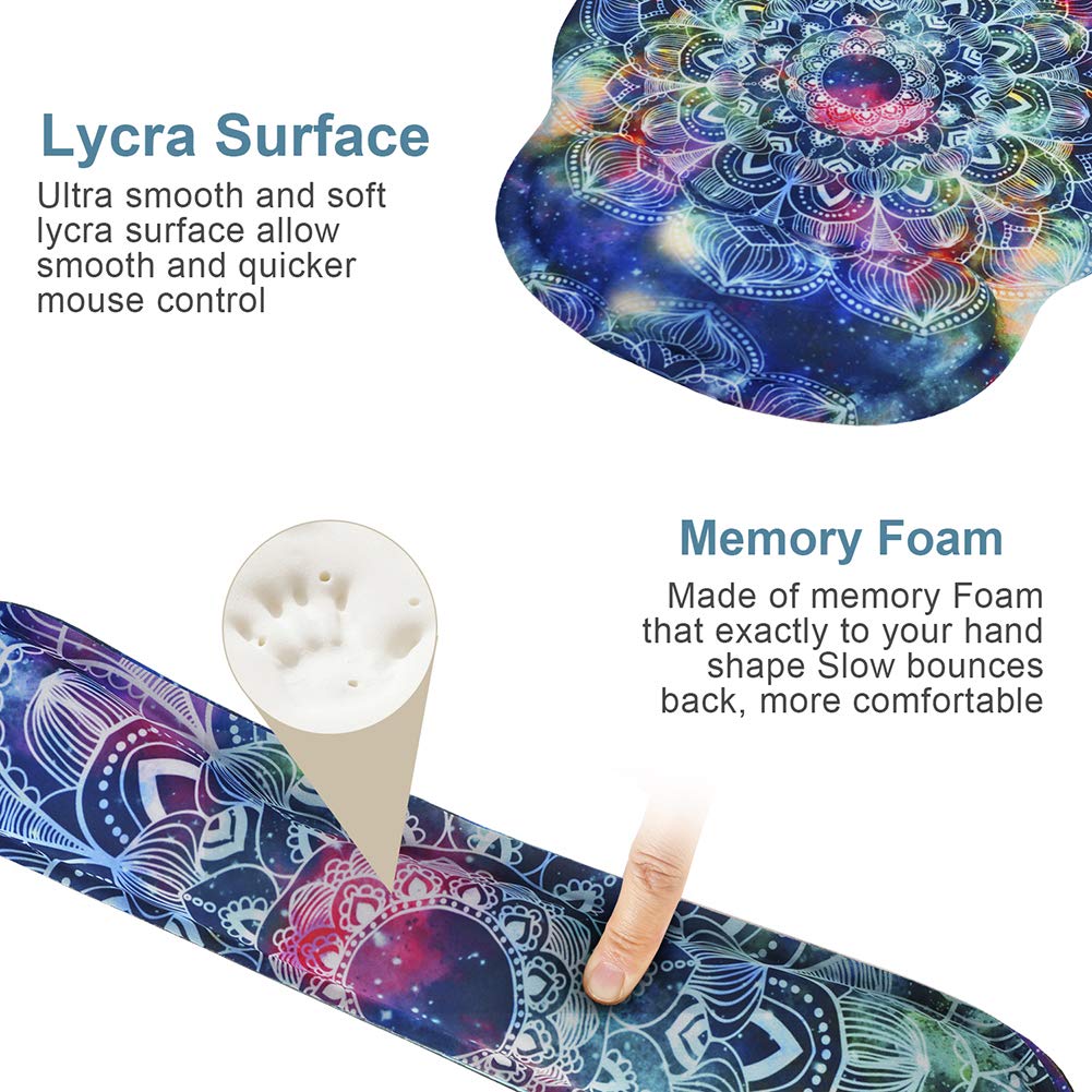 iVeze Keyboard Wrist Rest Pad and Mouse pad with Wrist Rest Support Set, Non Slip Rubber Base Wrist