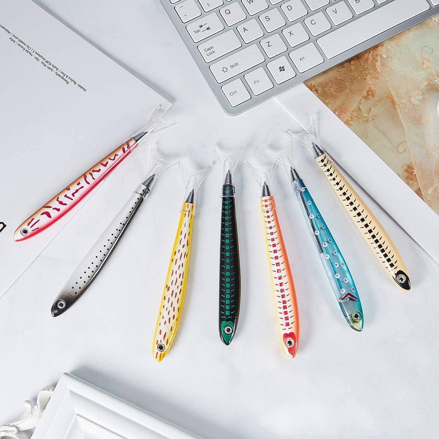 Abhay 20 Pack Cute Fish Pen Gifts Fashion Fish Pens Creative Pen for Fish Decor Party Supplies