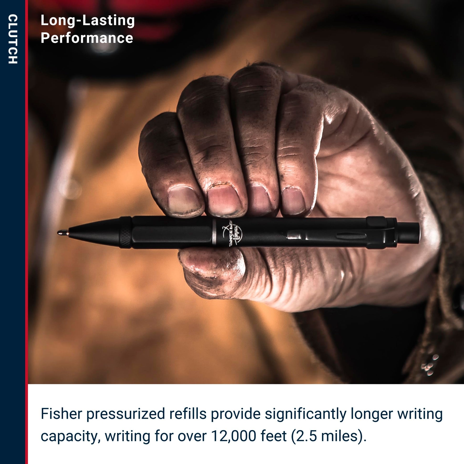 Fisher Space Pen Black Pressurized Ballpoint Clutch Pen, Gift Box