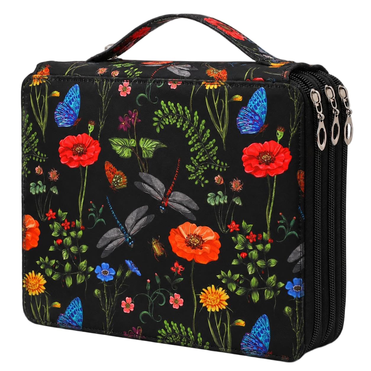 Lbxgap 120 Slots Colored Pencil Case Organizer, 3 Layer Bag