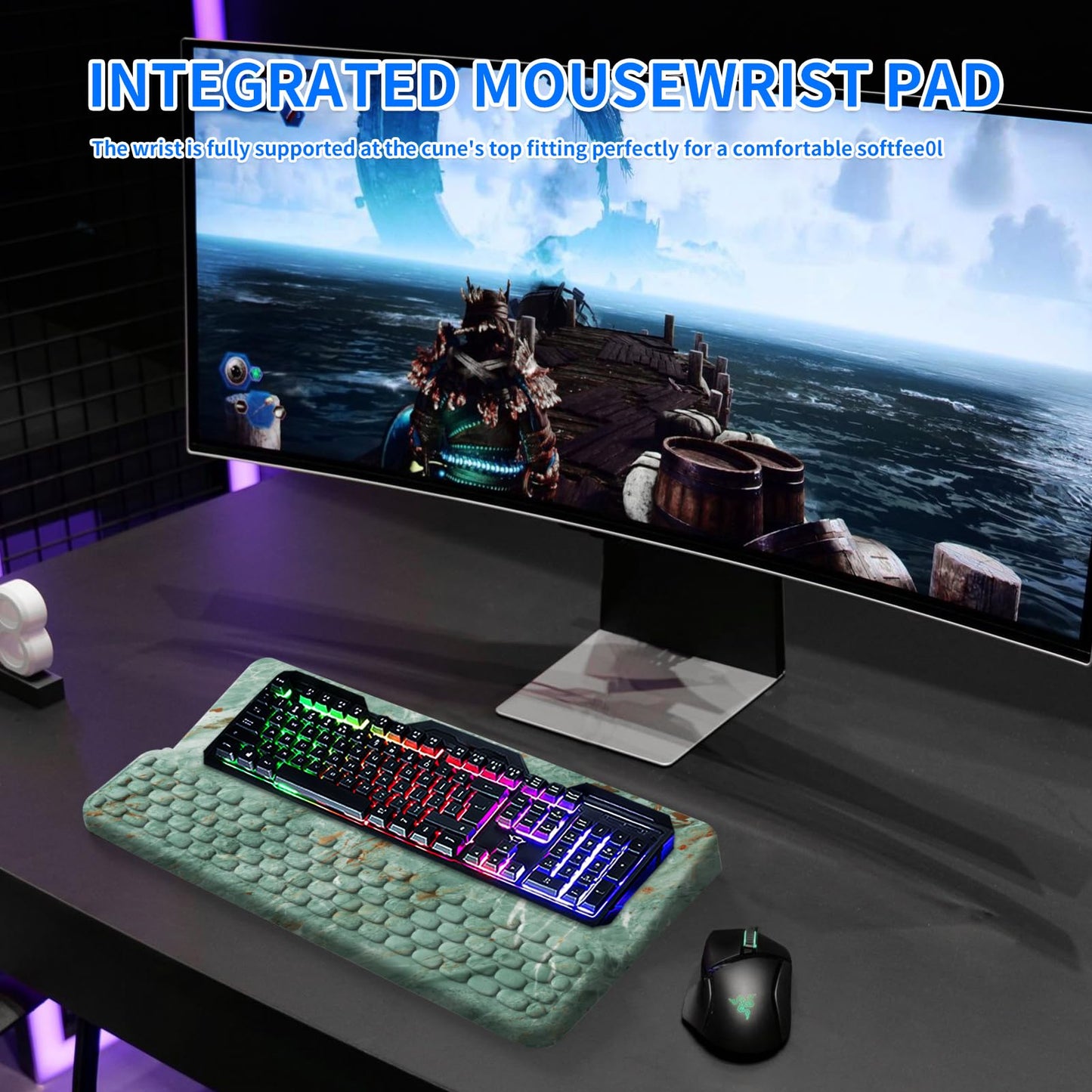 Keyboard Stand for Desktop, Keyboards Wrist Rest, Ergonomic Keyboards Holder for Easy Typing