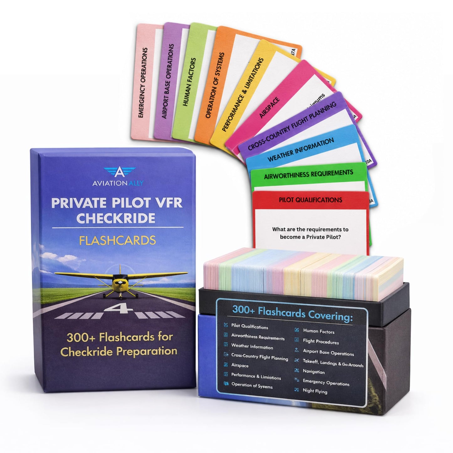 Aviation Ally Private Pilot VFR Flashcards | 300+ Checkride & Oral Exam Study Cards | CFI-Reviewed