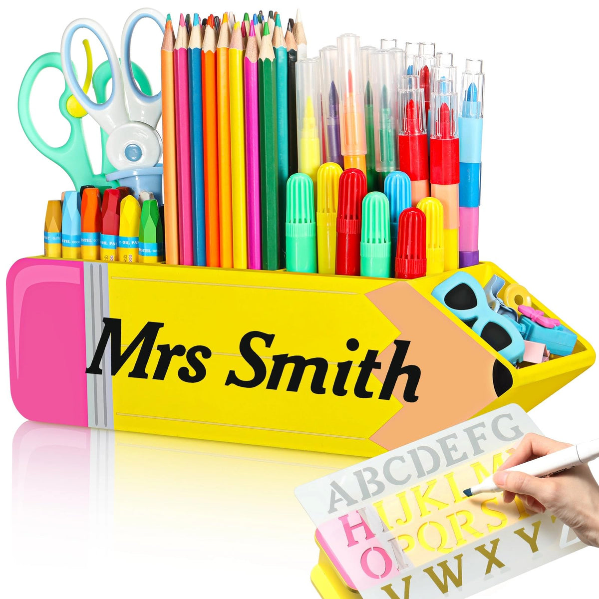 Containlol Back to School Teacher Gift Name DIY Pencil Holder Organizer