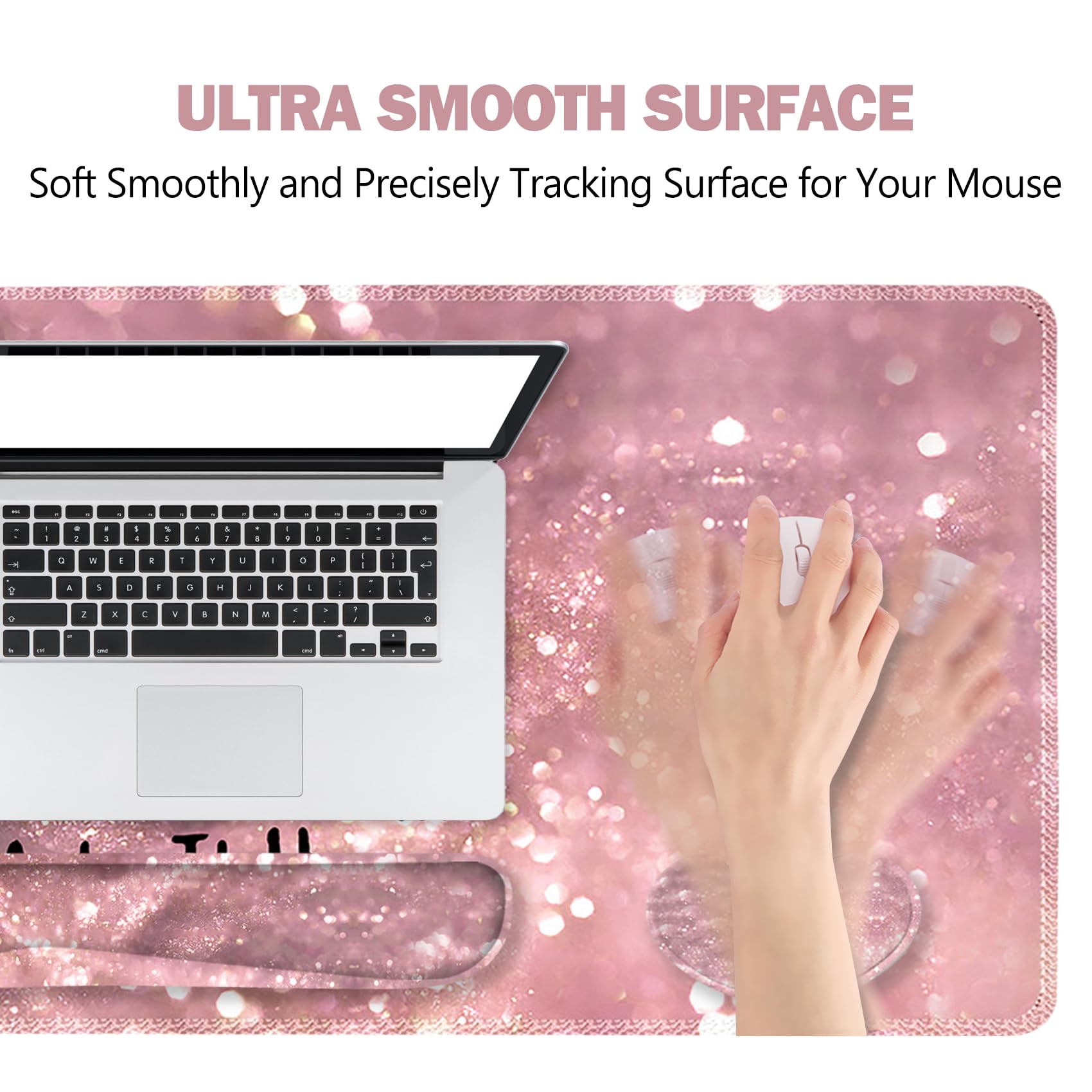 ToLuLu Extended Gaming Mouse Pad, Memory Foam Ergonomic Keyboard Mouse Wrist Rest Support Set