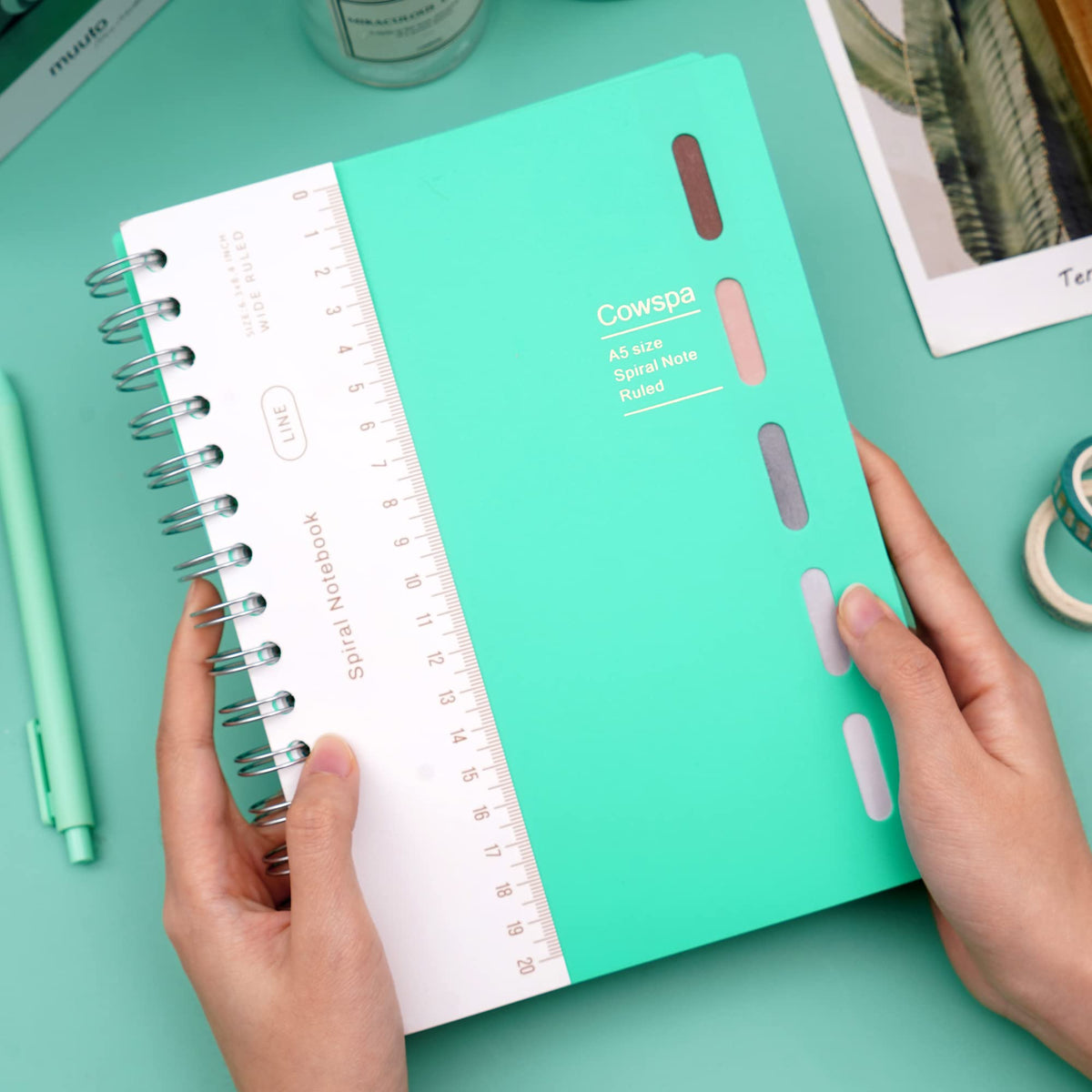 5 Subject Notebook Wide Ruled Spiral Bound Journal with Dividers 7"x 8.5"
