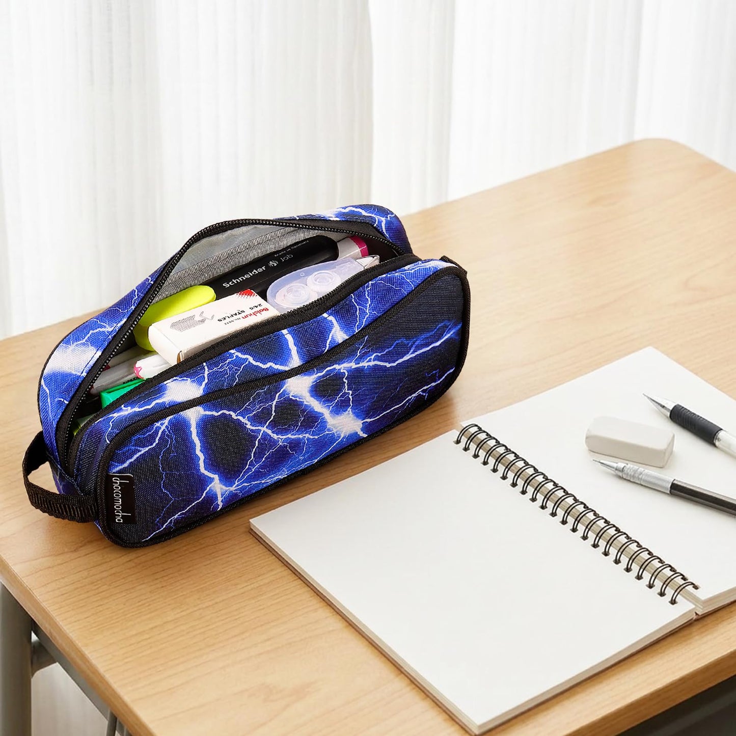 Choco Mocha Boys Pencil Pouch for Kids, Soft Zipper Pencil Case for Boys Toddler, Kids Pencil Case