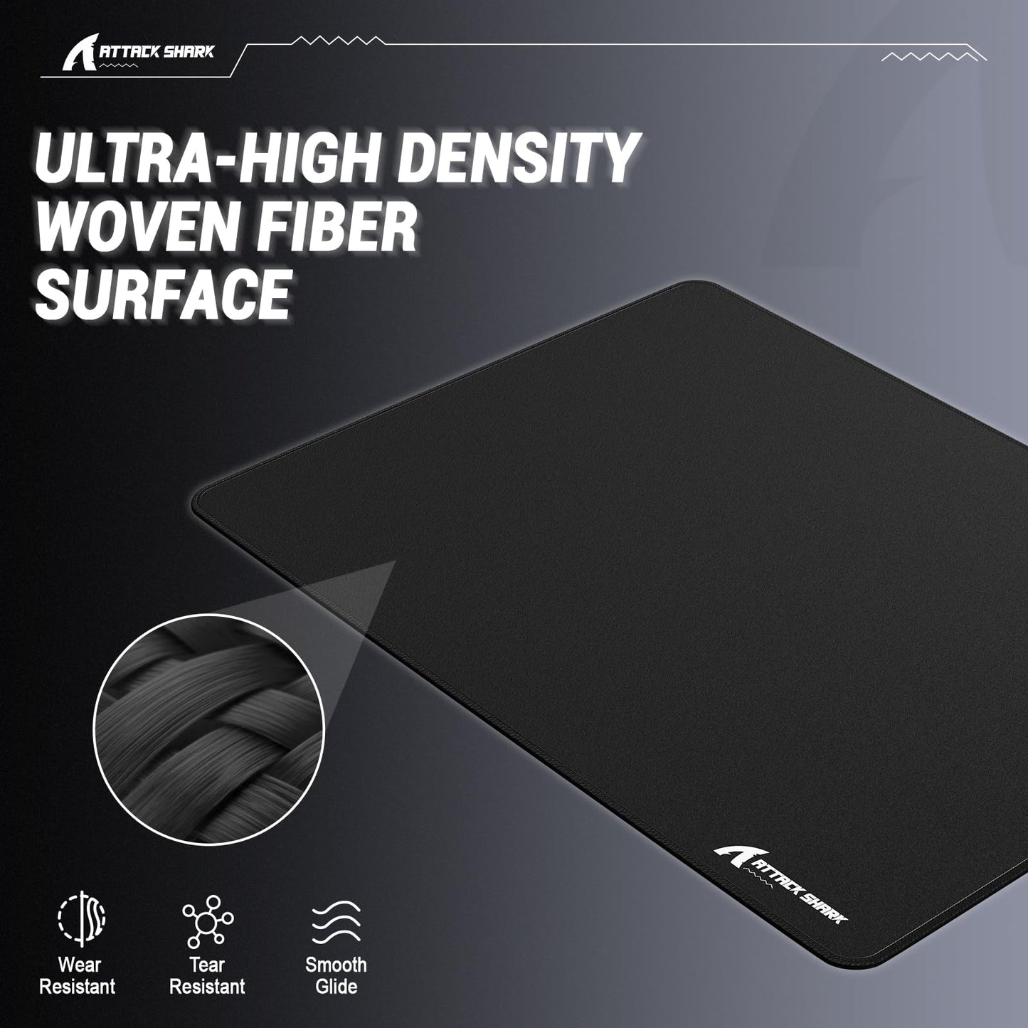 ATTACK SHARK CM02SE Gaming Mouse Pad for Esports Speed Mouse mats for Desk Waterproof Surface