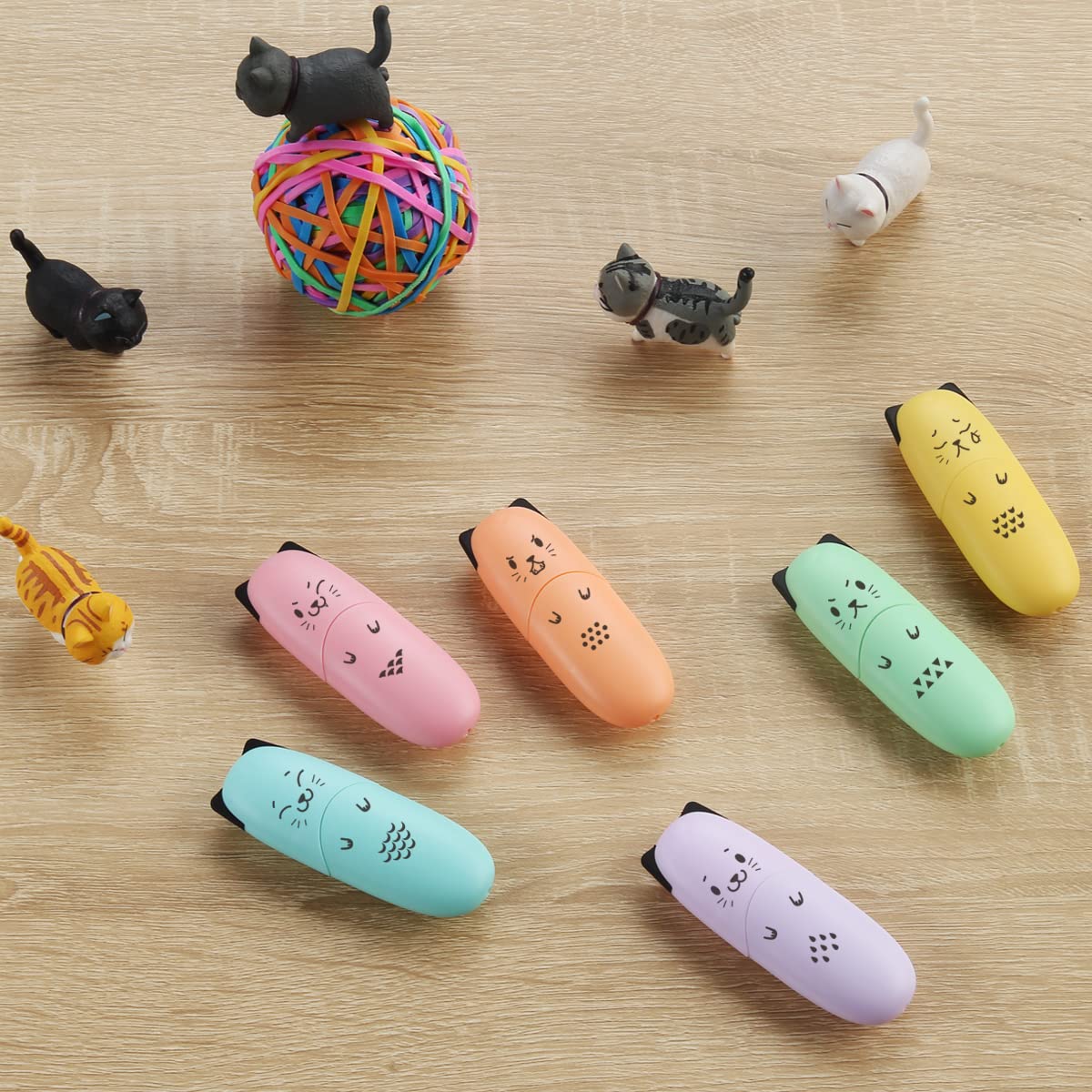 enlegend 12 pieces Cute Animal Design Vet Tech Week Gifts Mini Highlighter Pen Assorted Colors