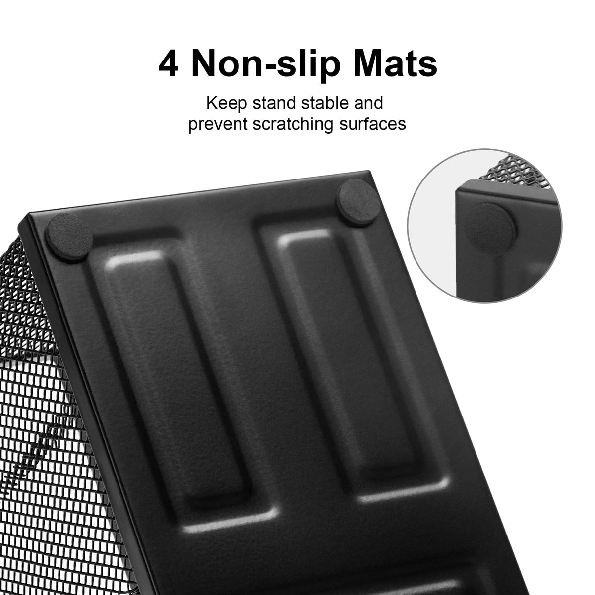 Comix 2 Packs Mesh Pen Holder, Desk Organizer for Home Office, Black