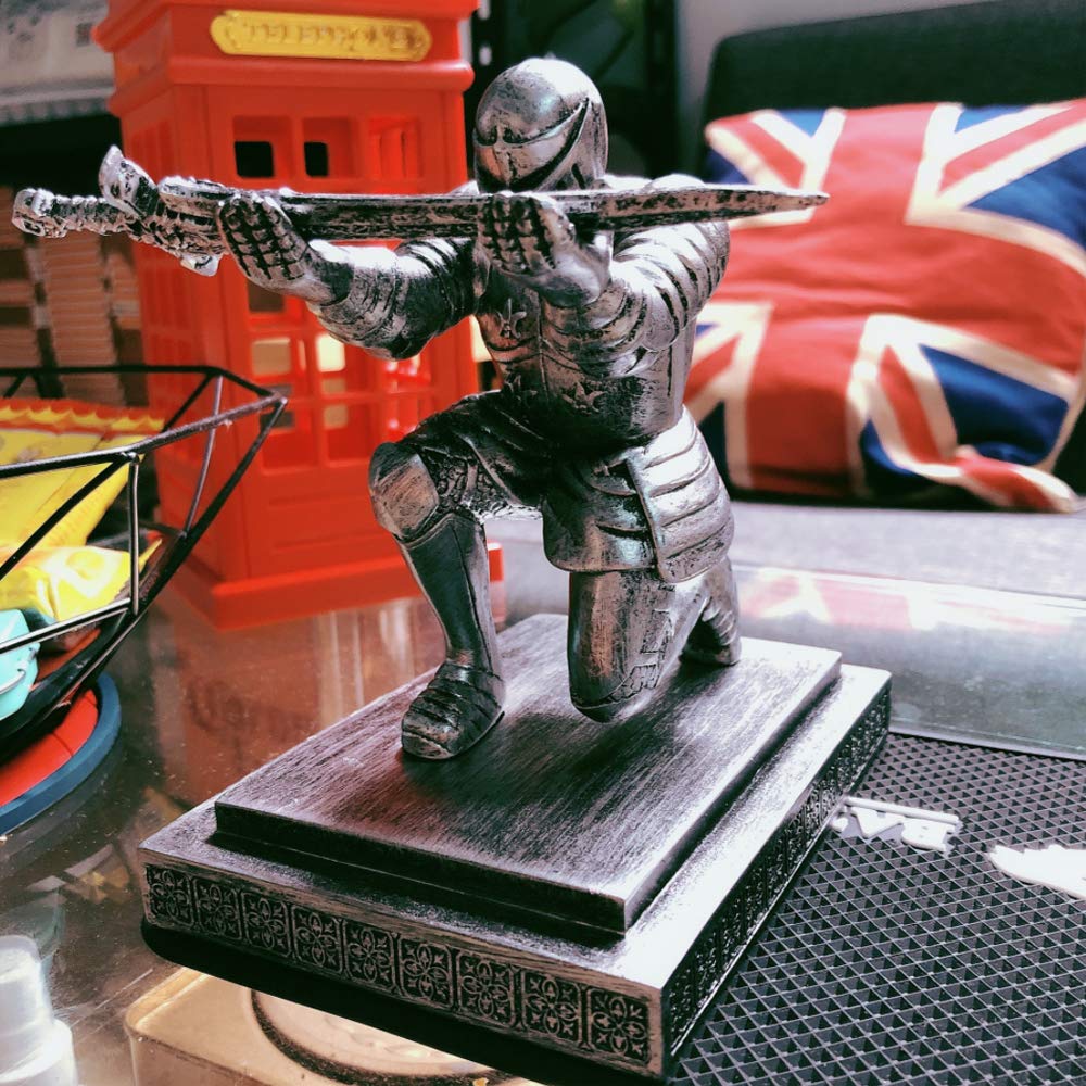 AMJUDOT Knight Pen Holder Magnetic Cool Desk Accessories and Organizers Executive Soldier Knight