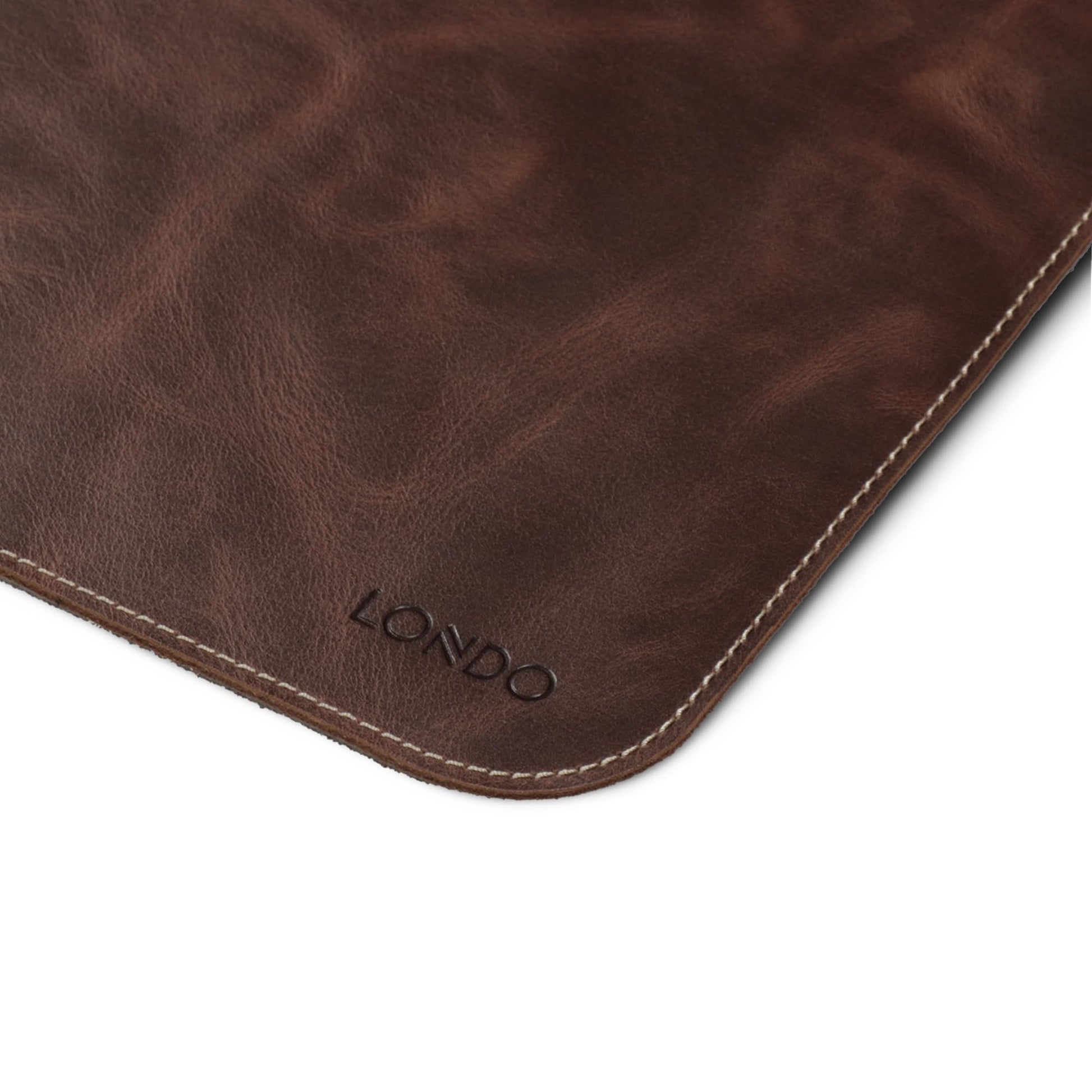 Londo Top Grain Leather Extended Mouse Pad – Large Desk Mat for Office & Gaming, Smooth Writing