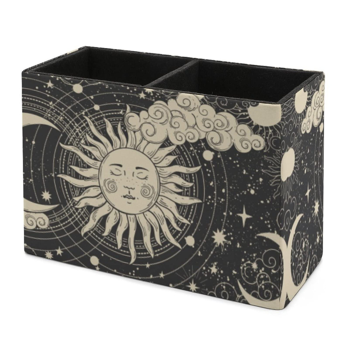 Niapessel Pencil Holder for Desk, Abstruse Astrology Sun Moon Pen Holder Storage Desktop Pen