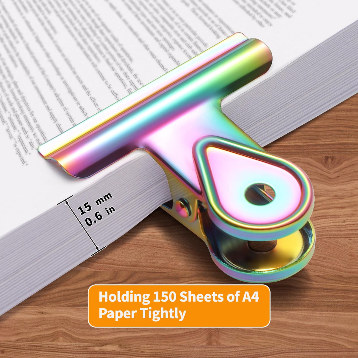 SIAMESE Bulldog Clips, 8 Pcs Binder Clips for Office & Kitchen, Multi-Purpose Binder and Food Bag