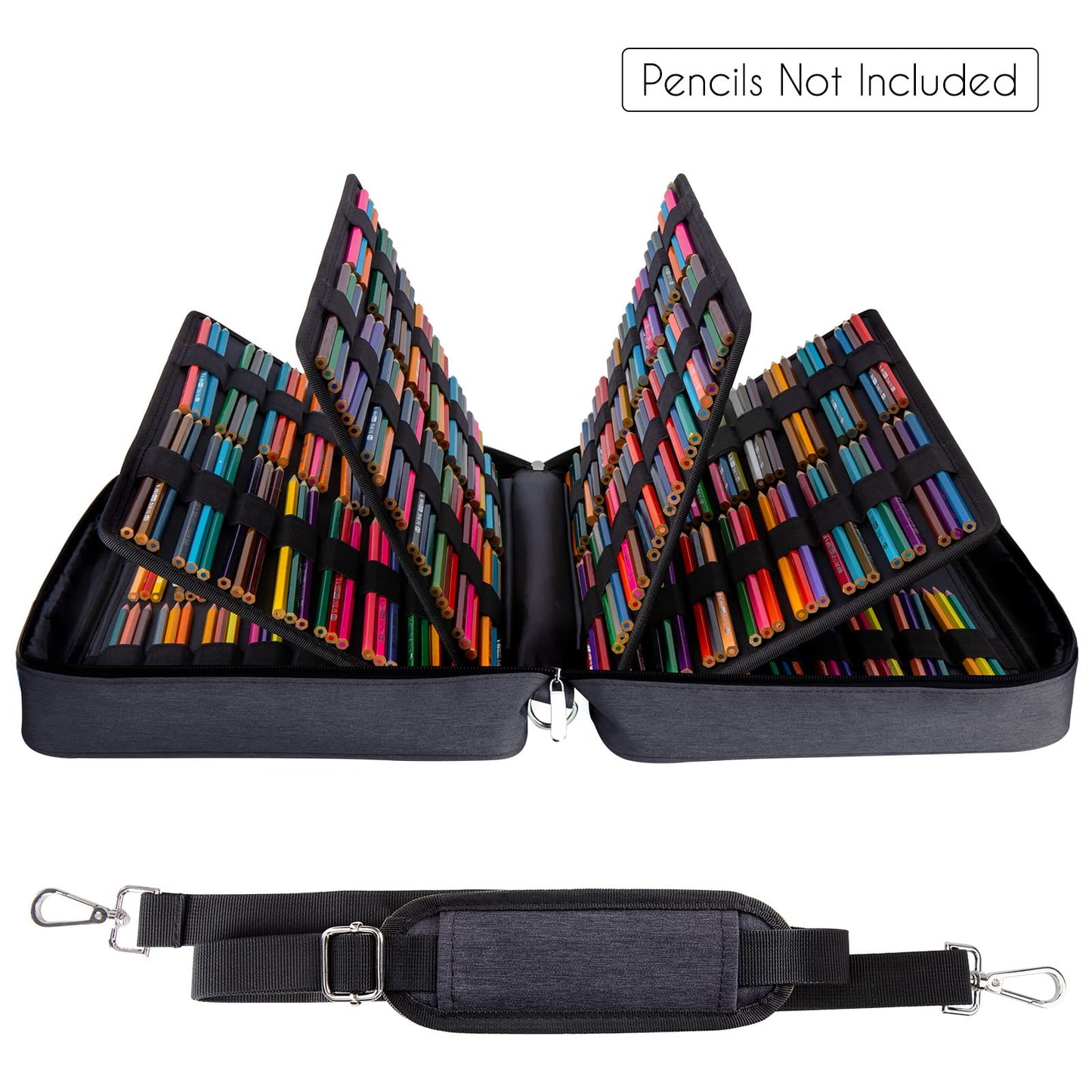 YOUSHARES Big Capacity Colored Pencil Case - 480 Slots large Pen Case Organizer with Multilayer