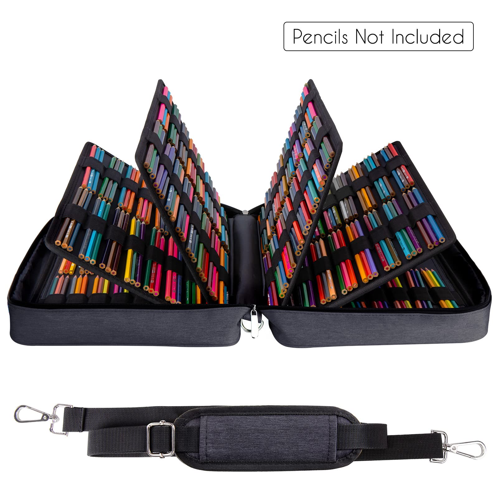 YOUSHARES Big Capacity Colored Pencil Case - 480 Slots large Pen Case Organizer with Multilayer