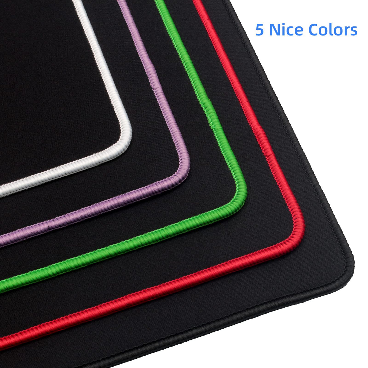 Wolaile Gaming Computer Mouse Pad with Black Stitched Edge,18x14 inches