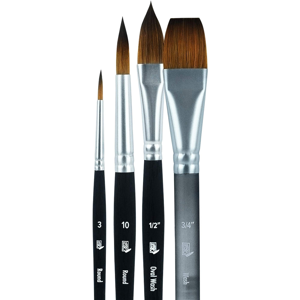 Princeton Artist Brush Co Aqua Elite 4850 Series - 4pc Watercolor Brush Set - Synthetic Watercolor