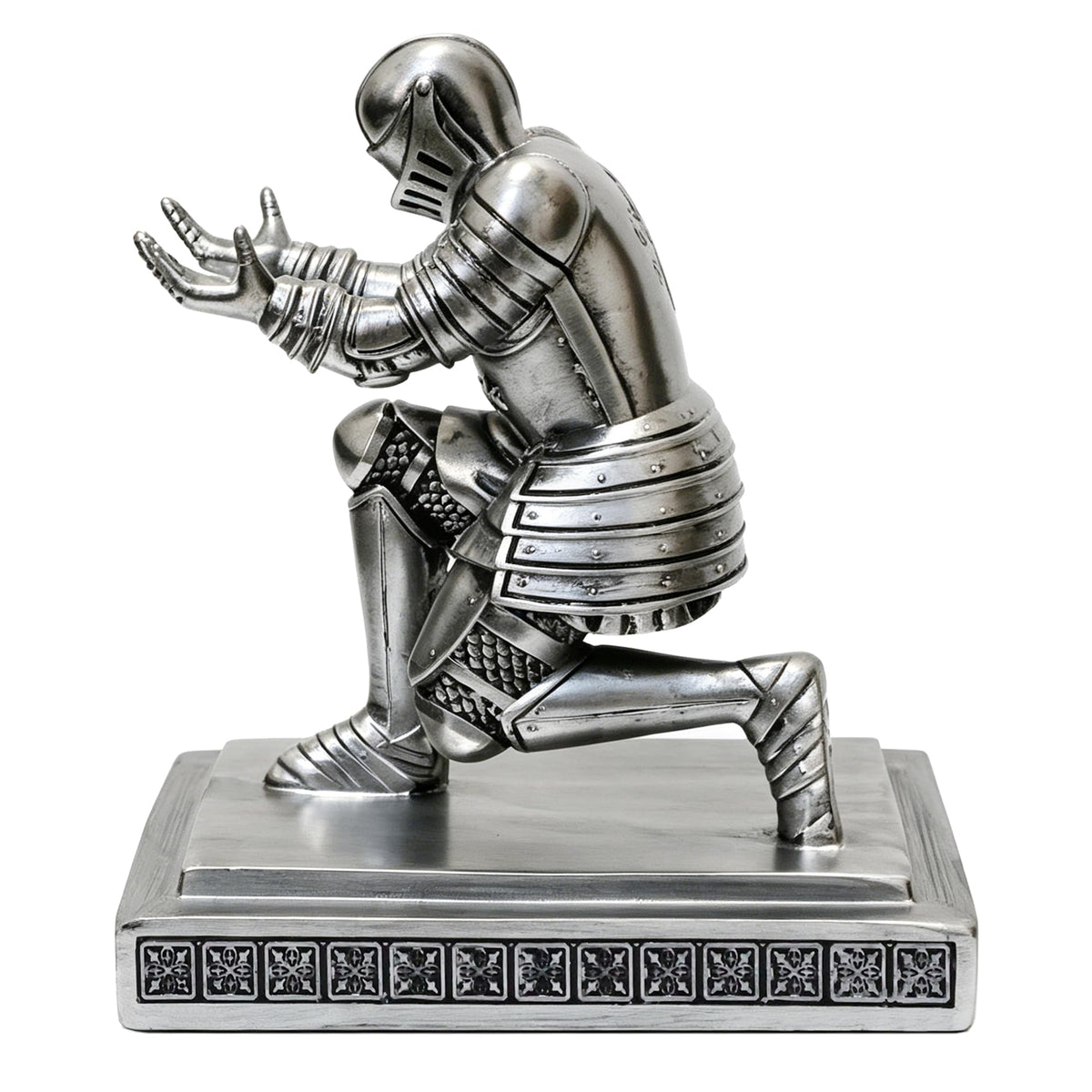 Soldier Executive Knight Pen Holder Personalized Desk Organizers Silver