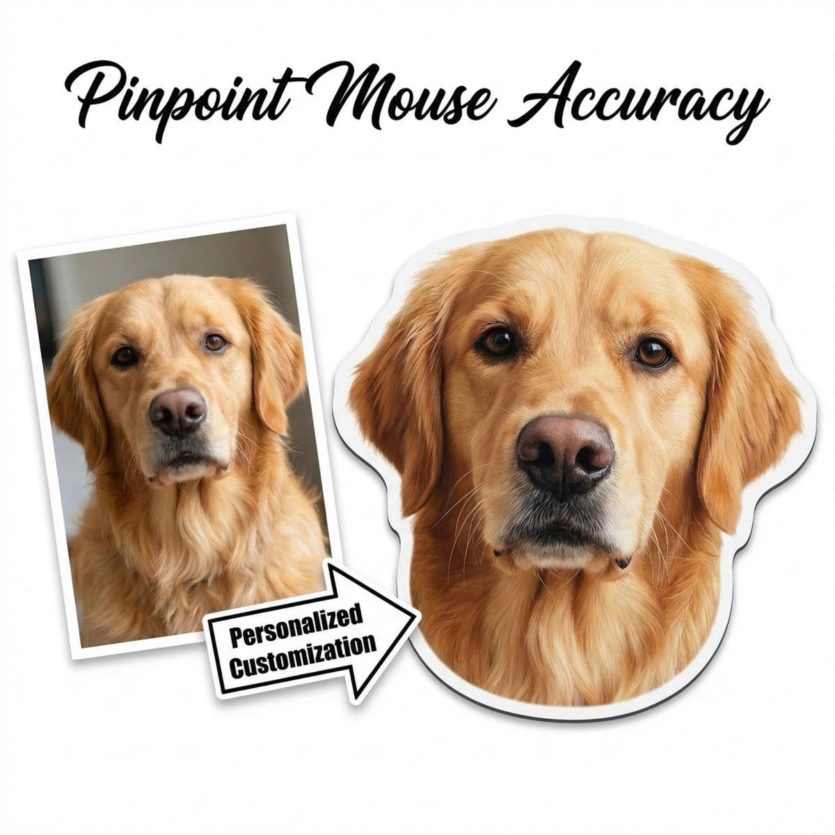 Nsipan Custom Pet Mouse Pad Personalized Mouse Pad with Dog Cat Face Photo Customized Non-Slip Desk