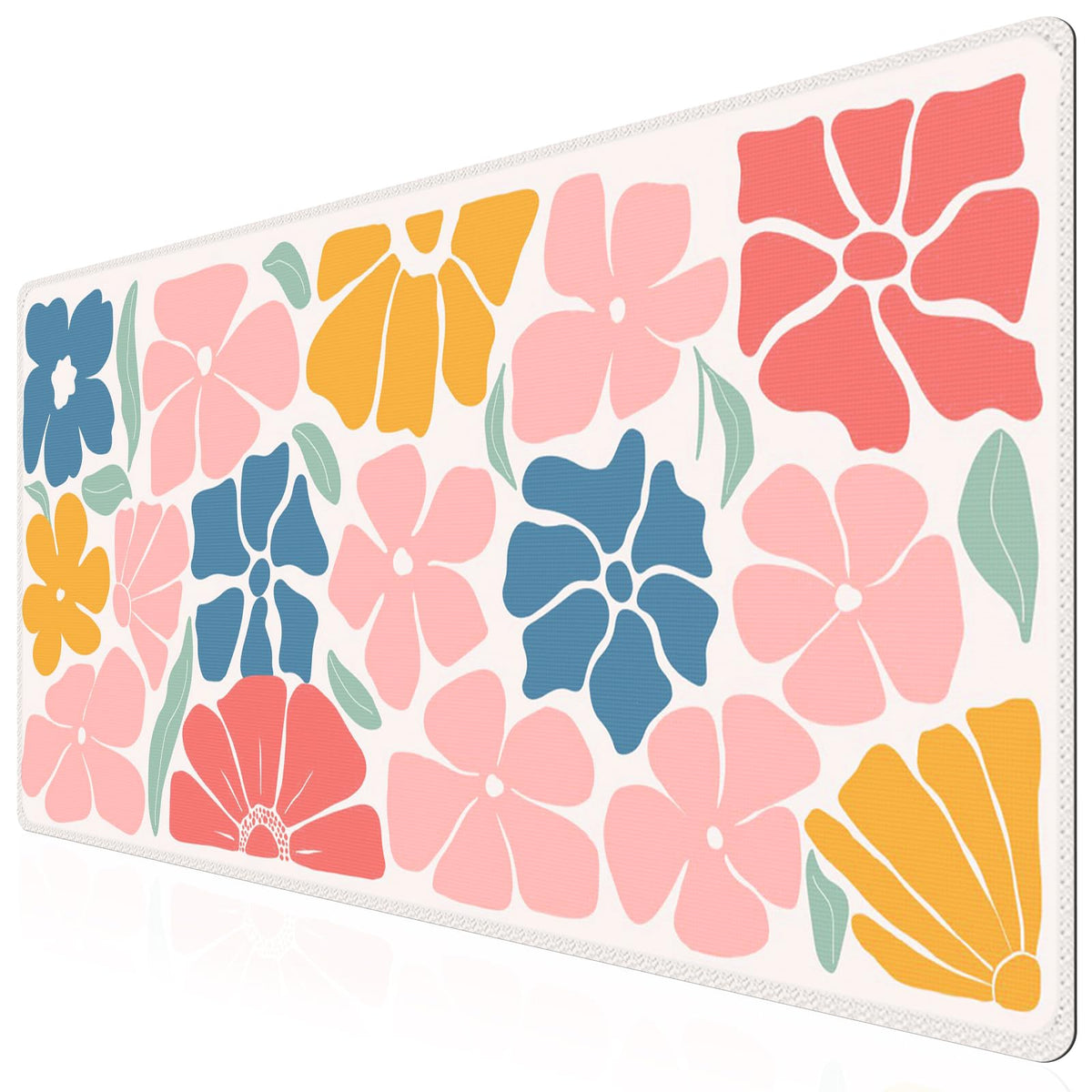 iCasso Desk Mat, Desk Matt for Desktop, Cute Desk Pad Mat, Colorful Flower