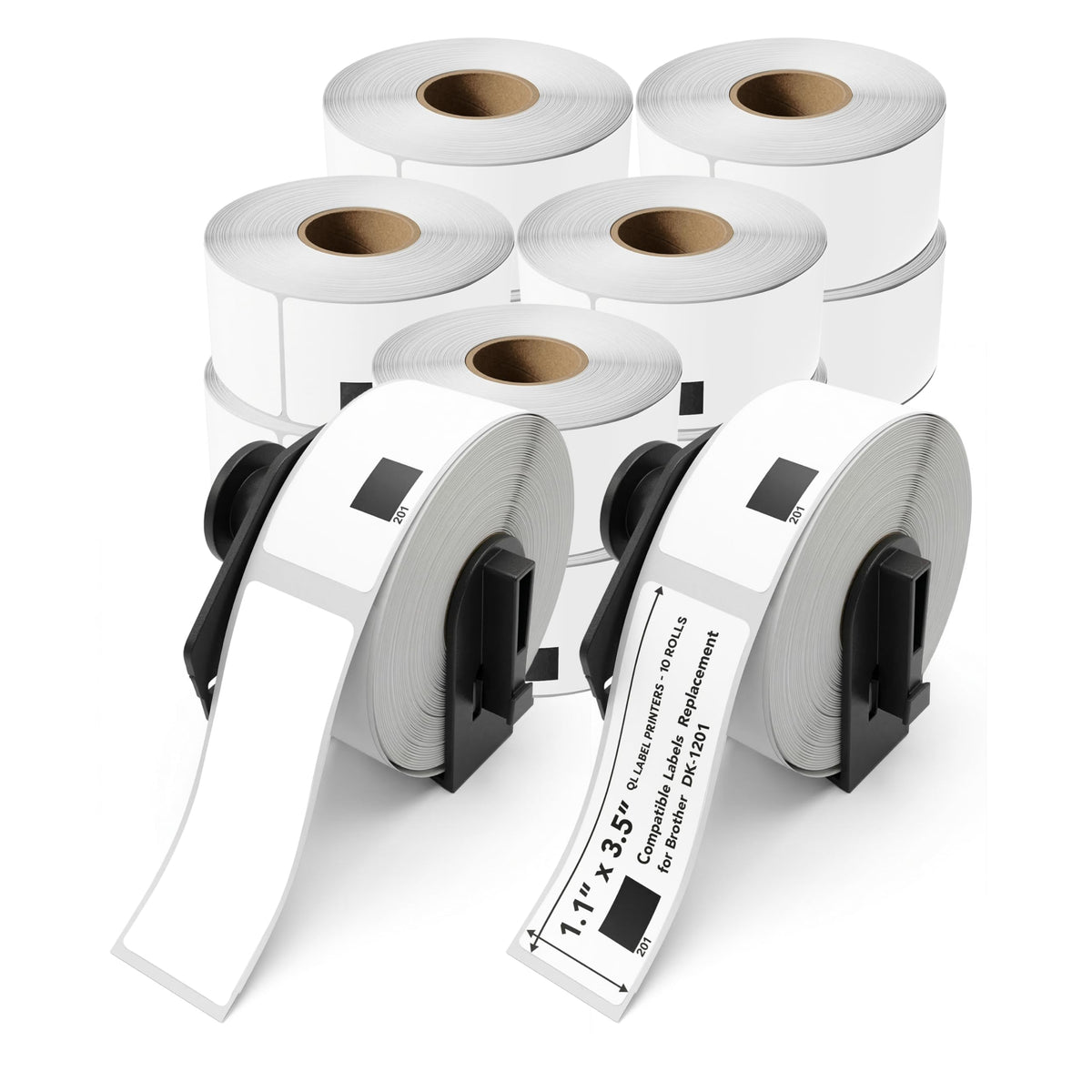Replacement for Brother DK-1201, 1.1x 3.5 Inches Thermal Labels