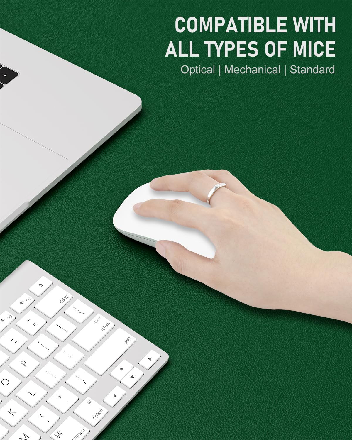 Niniubye Desk Pad, 48" x 17" PU Leather Non-Slip Desk Mat Large Mouse Pad for Desktop, Waterproof