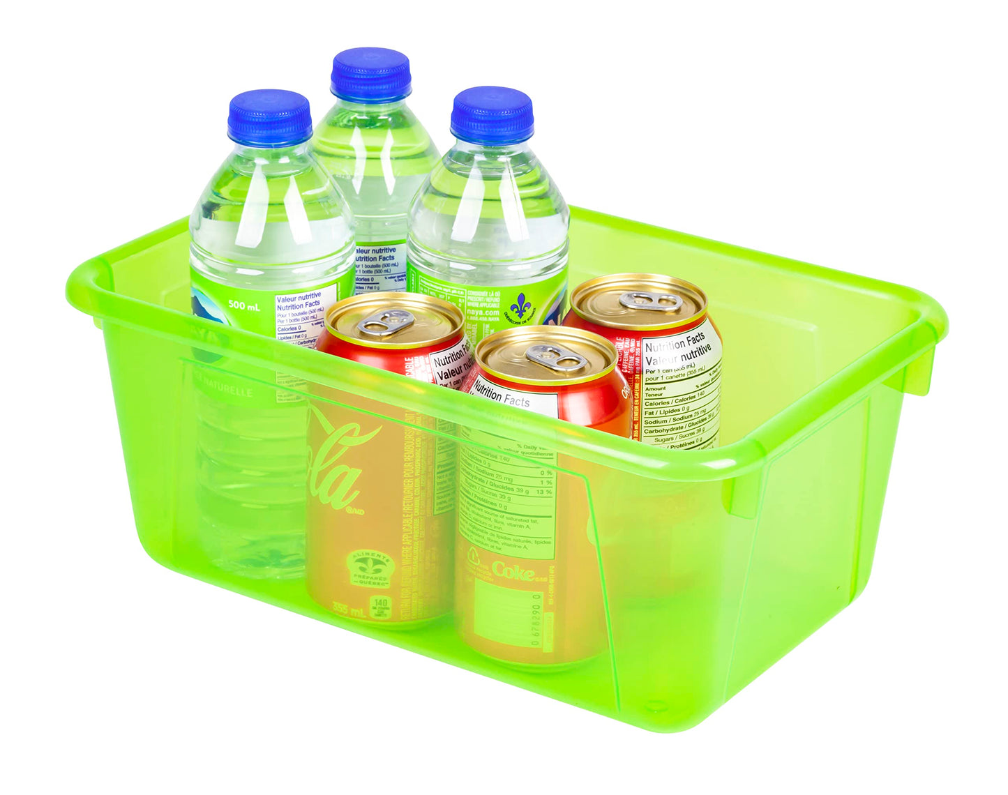 Storex Small Cubby Bins – Plastic Storage Containers for Classroom, 12.2 x 7.8 x 5.1 inches, Candy