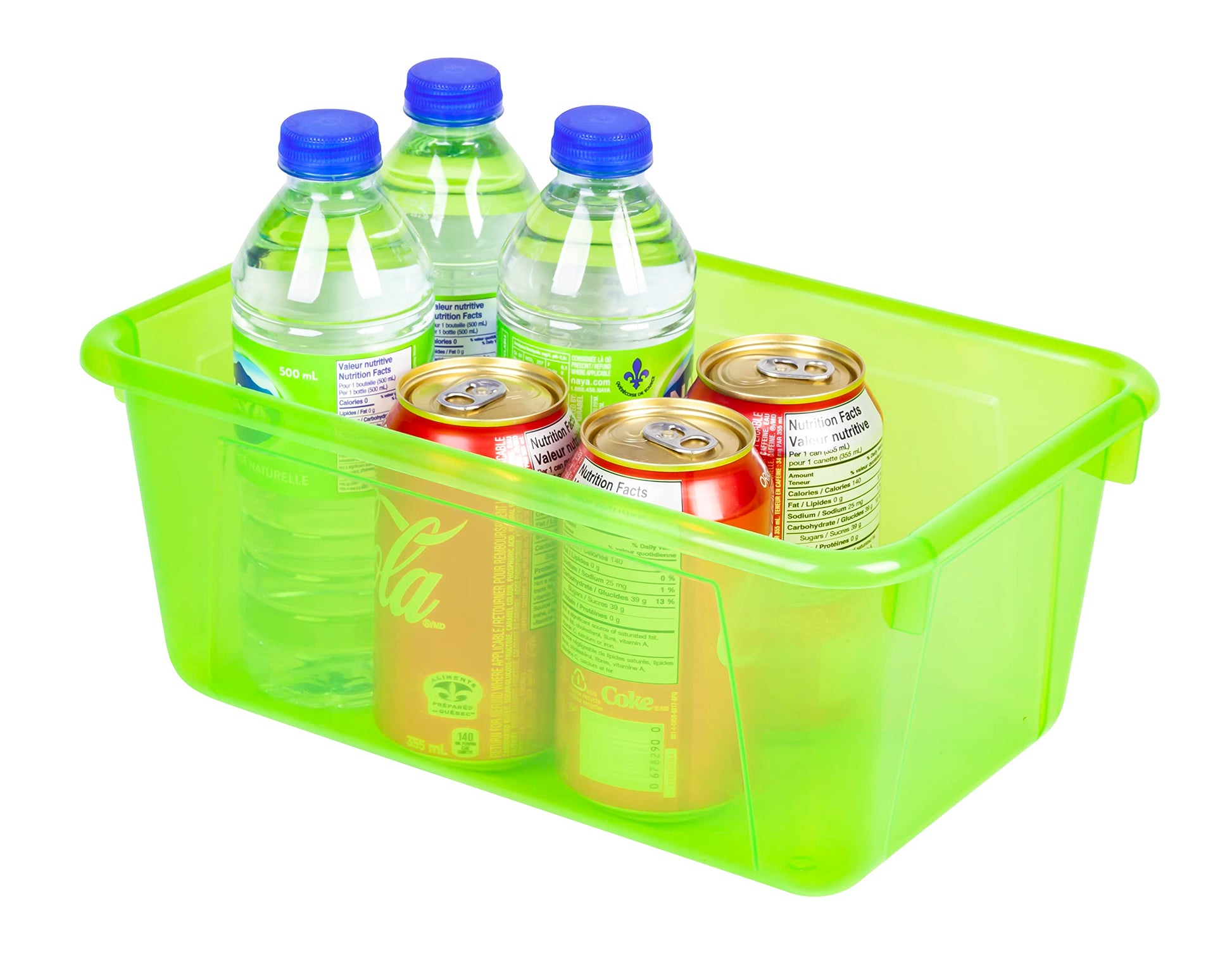 Storex Small Cubby Bins – Plastic Storage Containers for Classroom, 12.2 x 7.8 x 5.1 inches, Candy