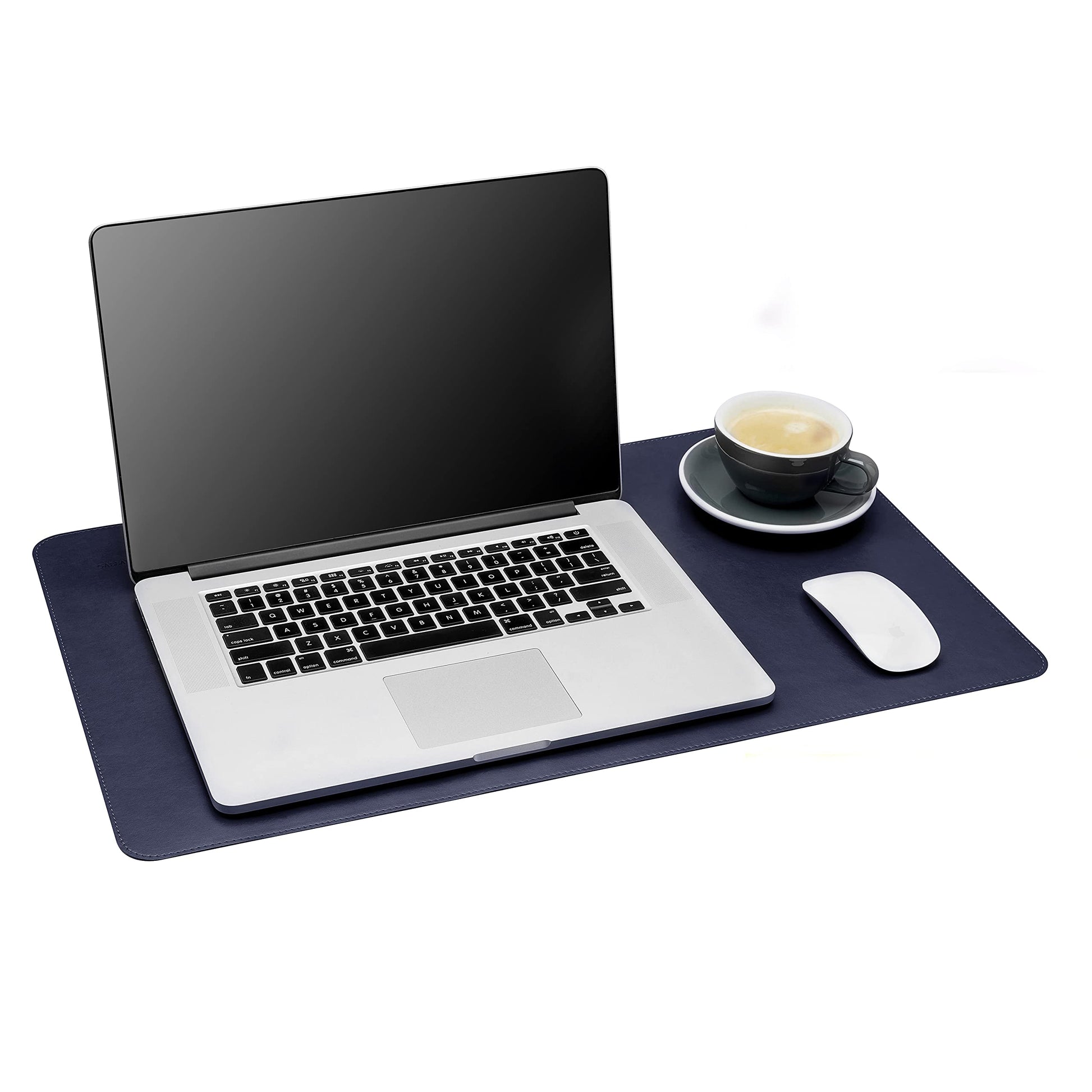 Gallaway Leather Desk Mat - Office Writing Desk Pad, Medium 24" x 14" Navy Blue, Gift Ready Elegant