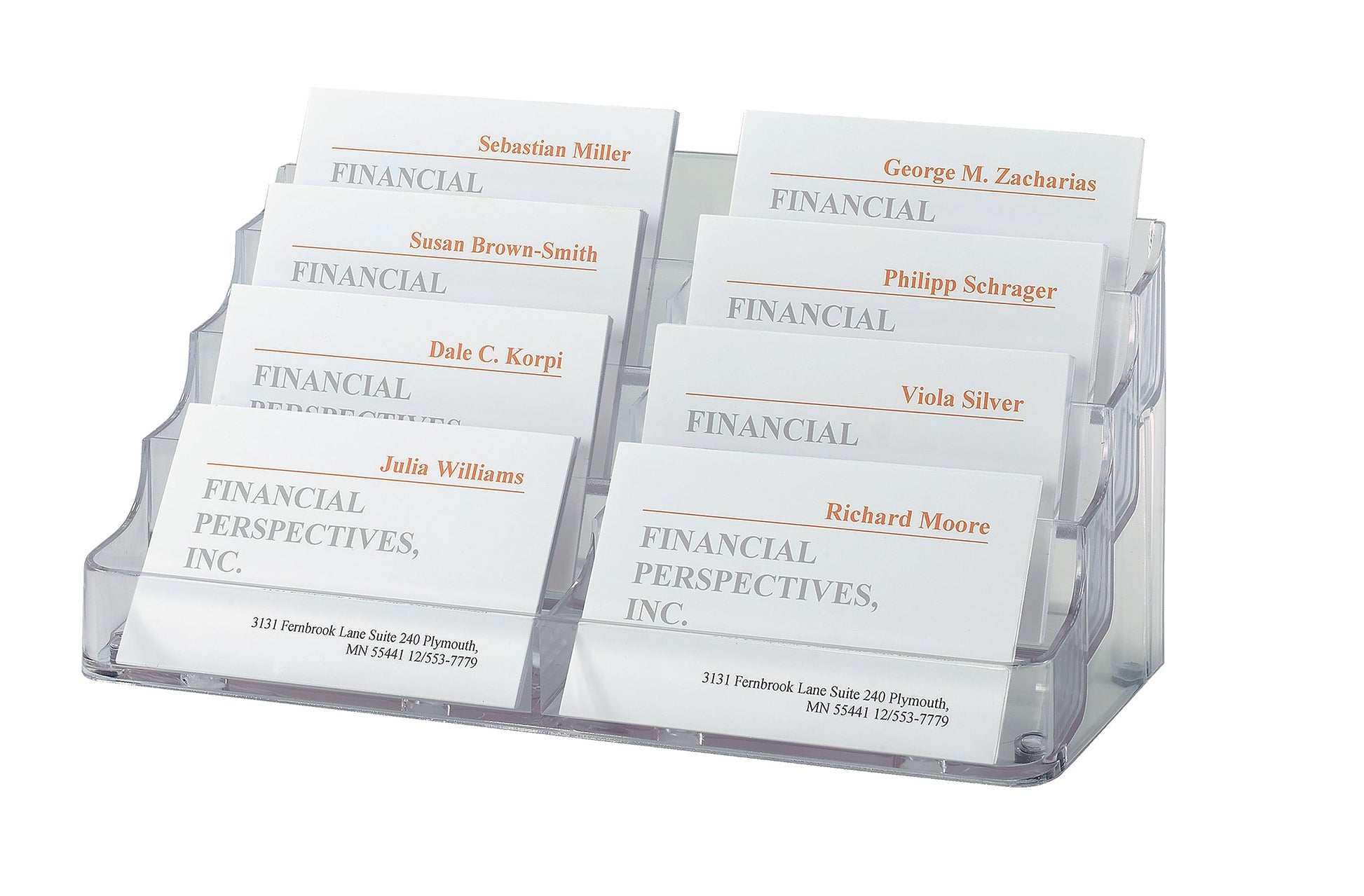 Sigel VA138 Business Card Display Stand, Clear, for up to 560 Cards (max. 3.7 x 3.35 inches)
