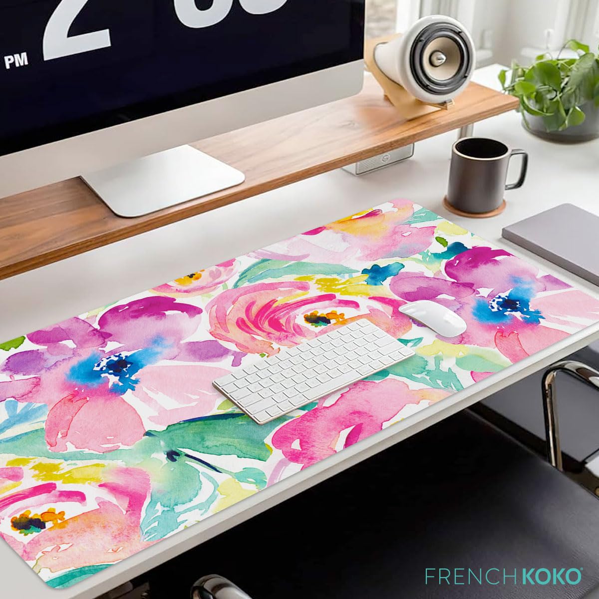 French KOKO Large Mouse Pad Desk Mat Desk Pad Keyboard School Essentials Office Decor Big Extended