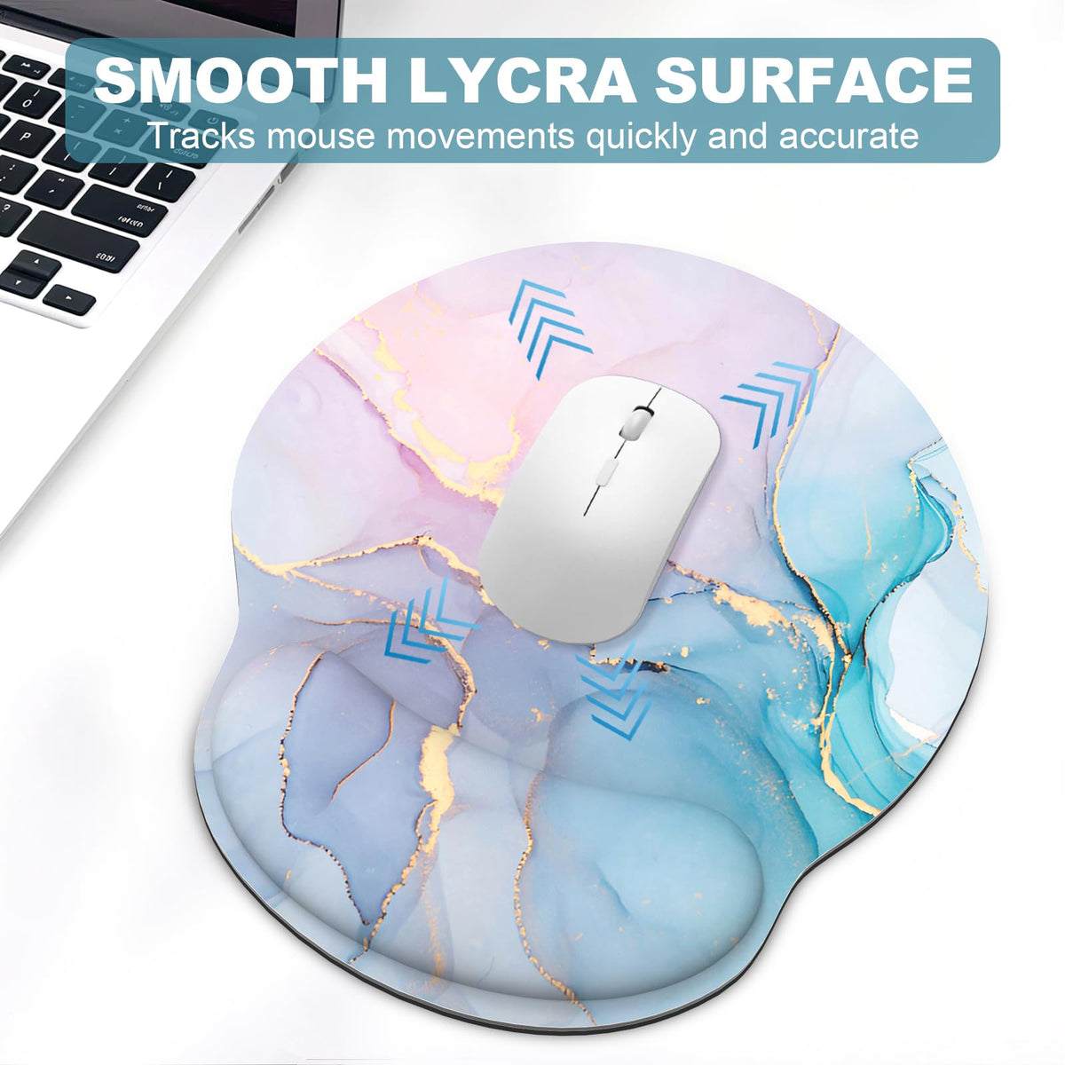 Ergonomic Mouse Pad with Wrist Rest and Keyboard Wrist Rest, Mousepad