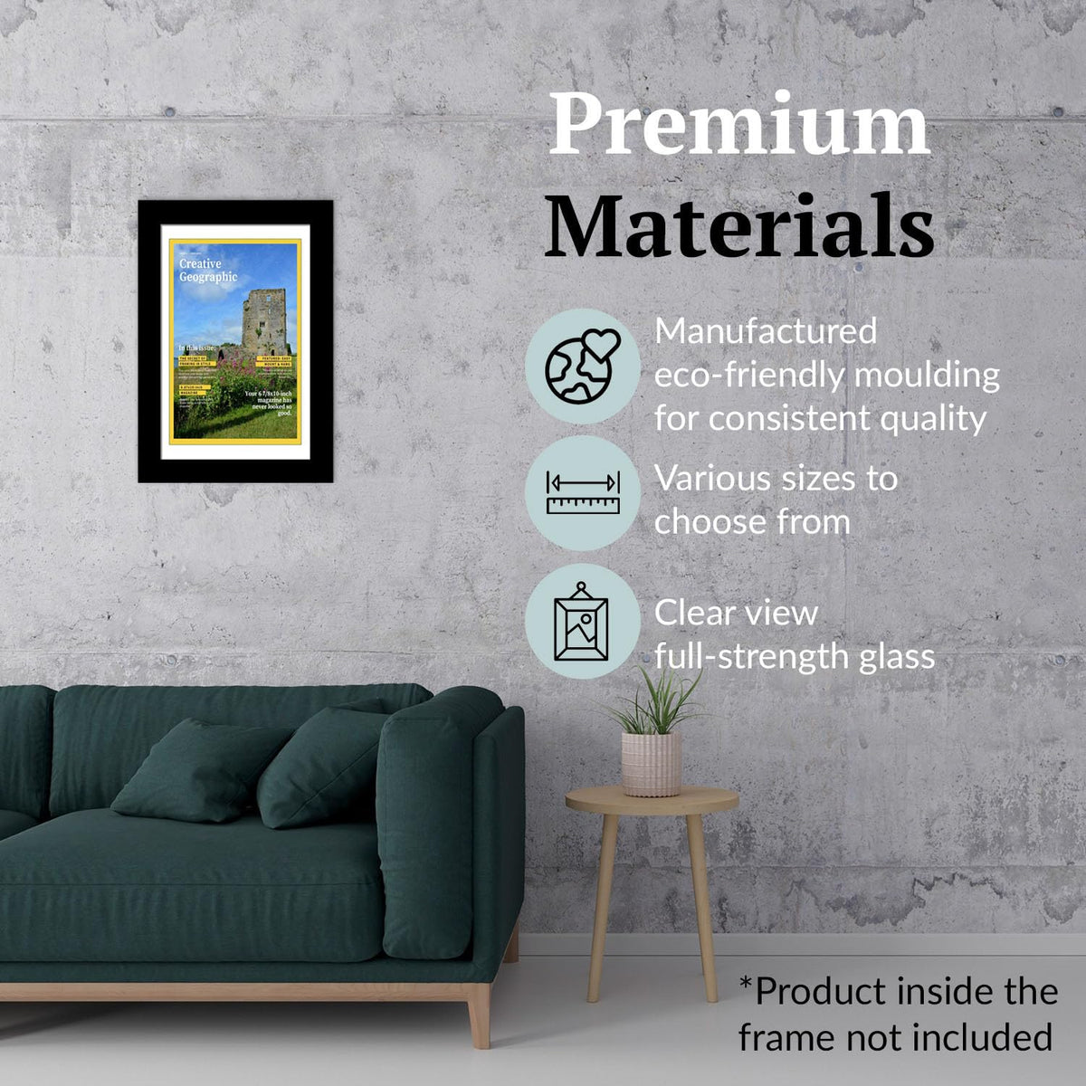 Creative Picture Frames 6.87 x 10 Magazine Frame with Full-Strength Glass, Holds Up To A 1/4" Thick
