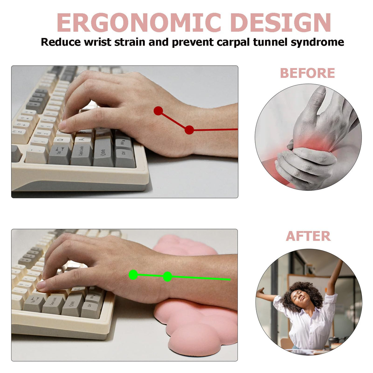 Ergonomic Keyboard Wrist Rest, Cloud Wrist Rest for Computer Keyboard