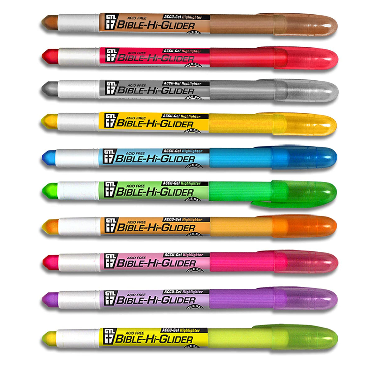 G.T. Luscombe Company, Inc. Accu-Gel Bible-Hi-Glider Inductive Bible Study Set | No Bleed Solid Gel
