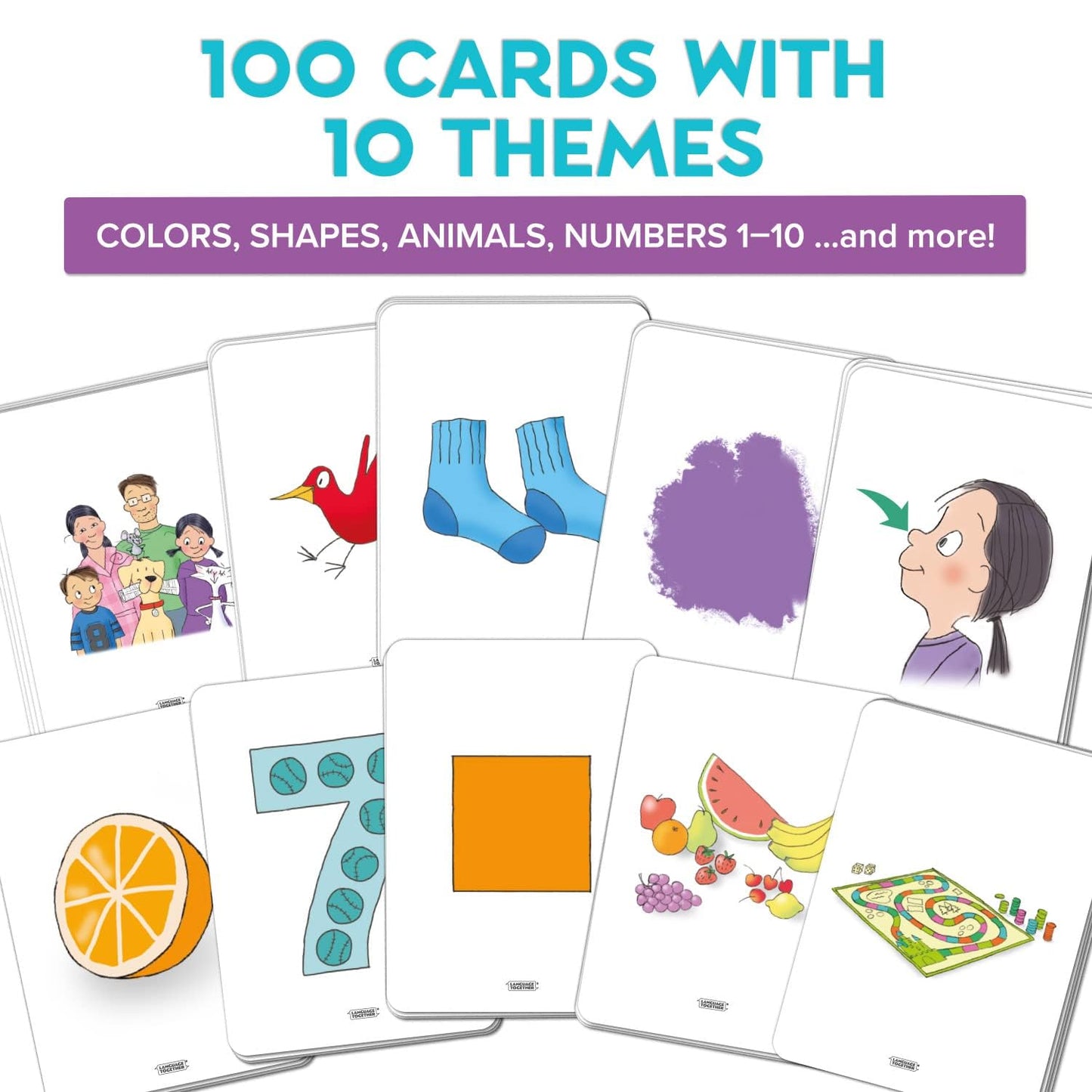 Spanish Flash Cards for Kids: 100 First Spanish Words with Online Audio - Learn Colors, Shapes