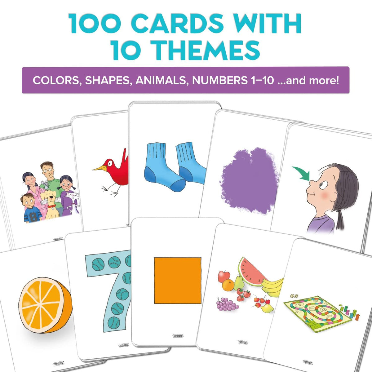 Spanish Flash Cards for Kids: 100 First Spanish Words with Online Audio - Learn Colors, Shapes