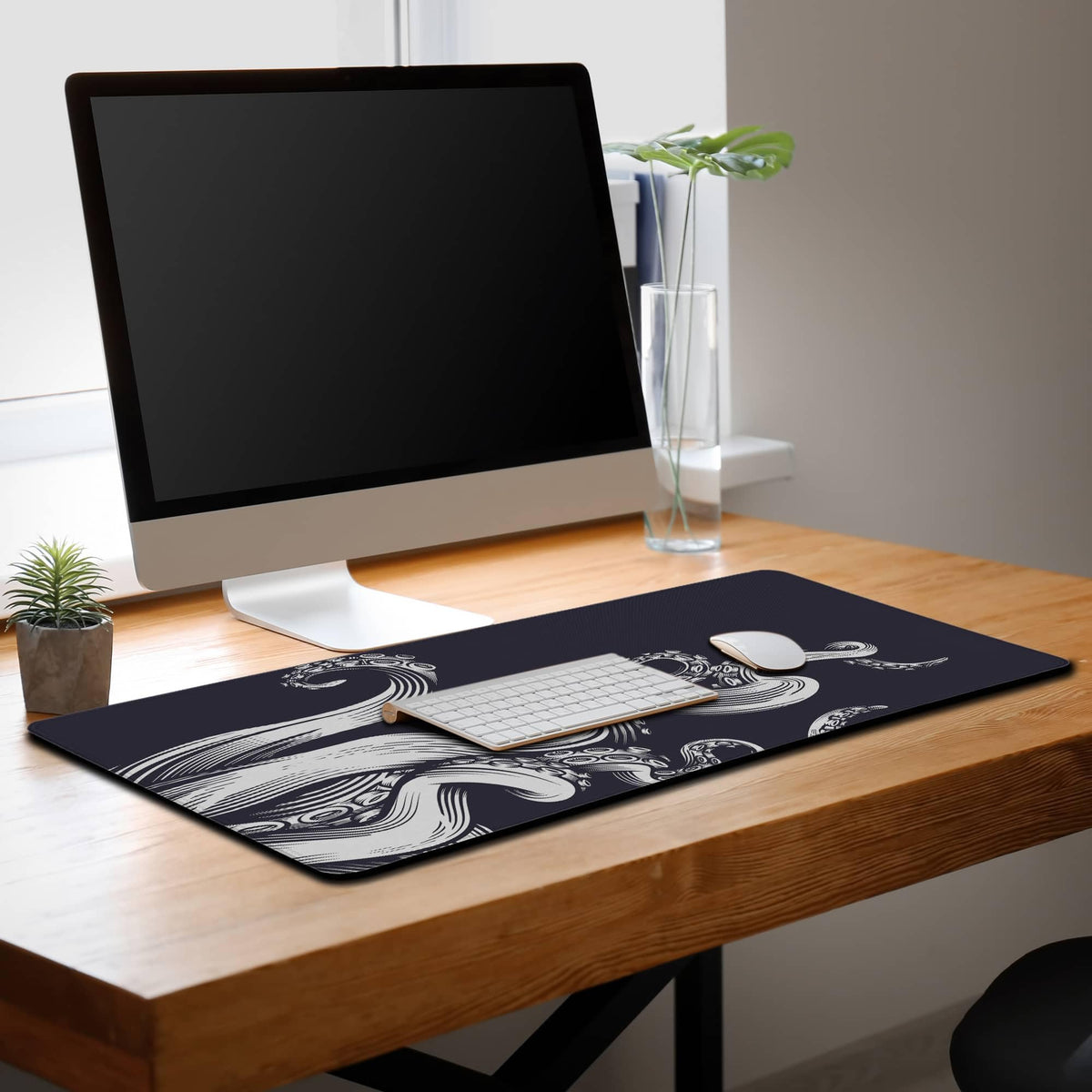 Samgula Game Mat Black Gaming Mouse Pad Extra Large Mouse Pads Computer Desk Accessories for Men
