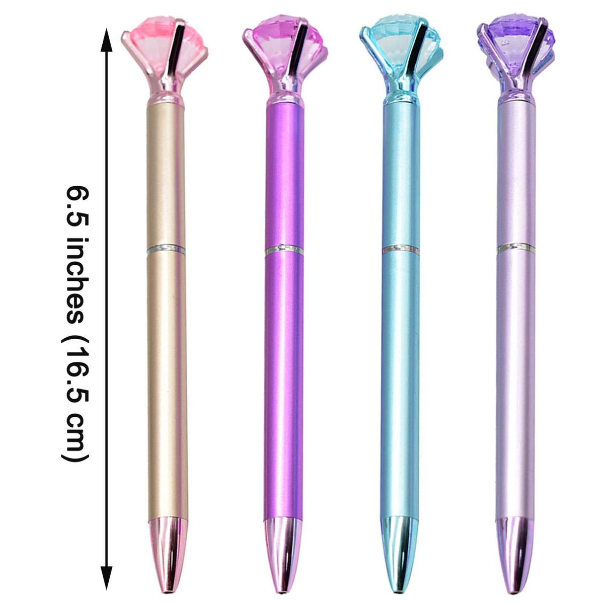 Maydahui 24 PCS Diamond Ballpoint Pen Black Ink Retractable Crystal Jewel