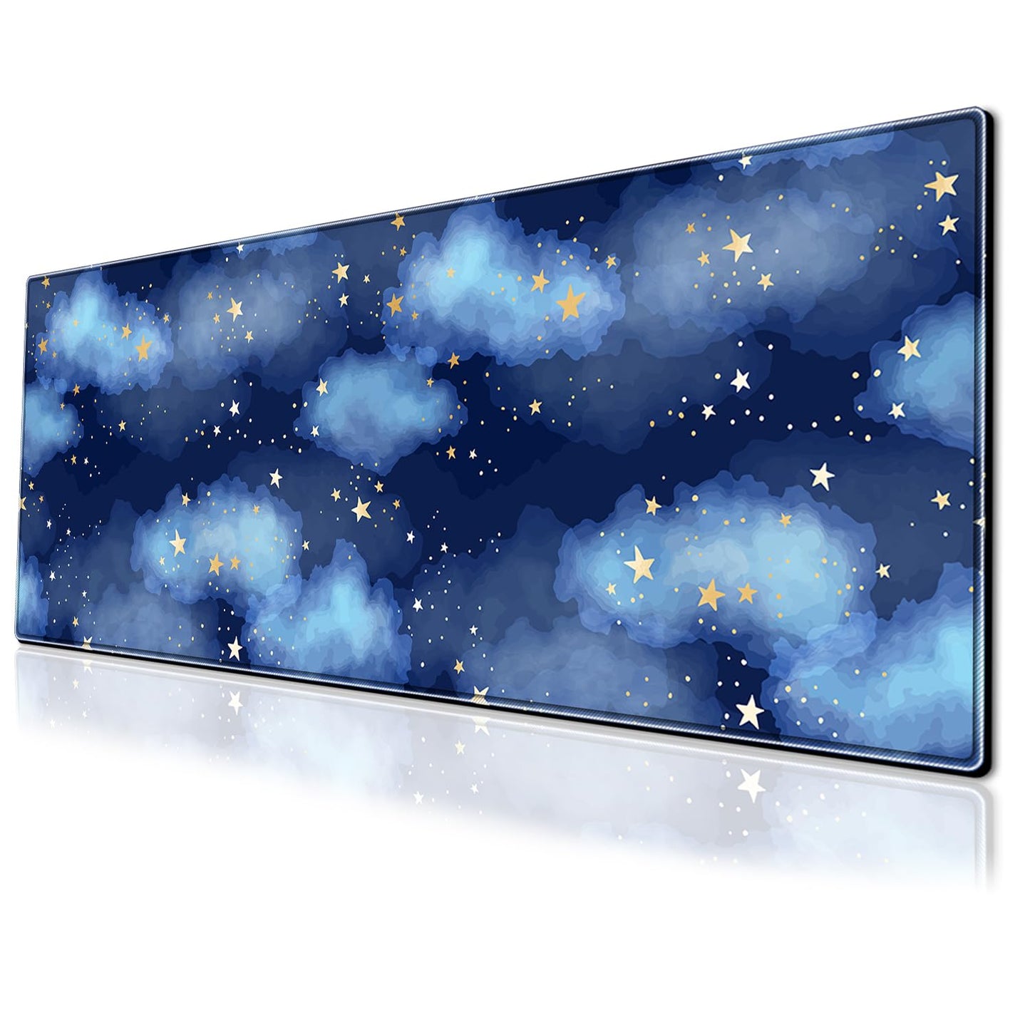 Star Gaming Mouse Pad Night Sky Large Desk Mat, 31.5x11.8 Inch Mousepad Extended Non-Slip Rubber