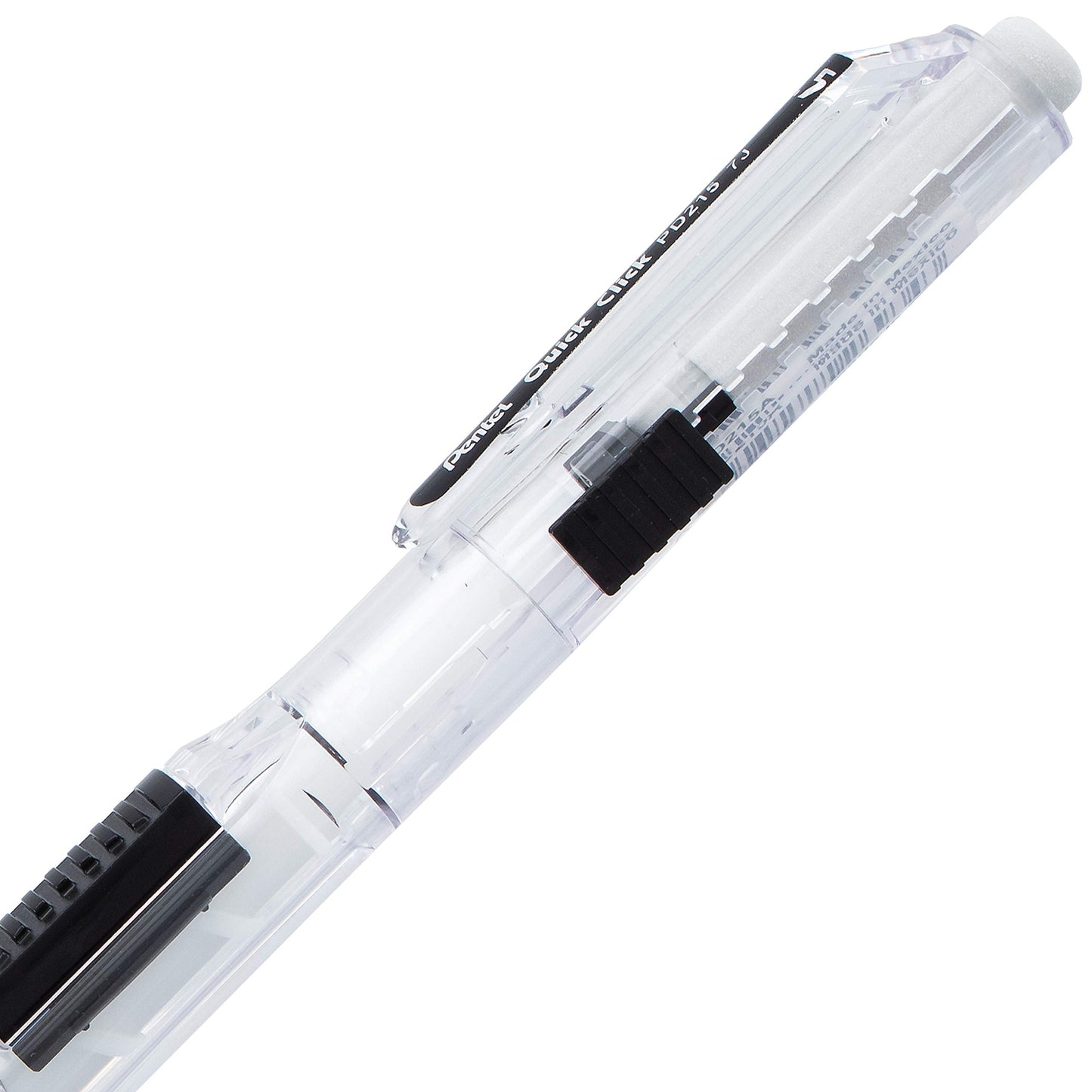Pentel QUICK CLICK Mechanical Pencil (0.5mm), Black Barrel, Box of 12 (PD215A)