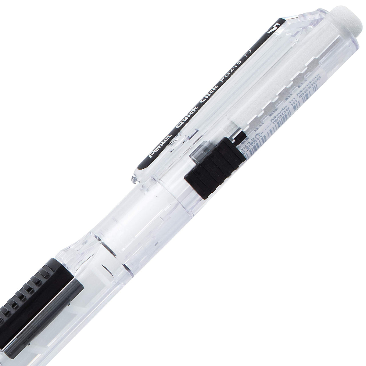 Pentel QUICK CLICK Mechanical Pencil (0.5mm), Black Barrel, Box of 12 (PD215A)
